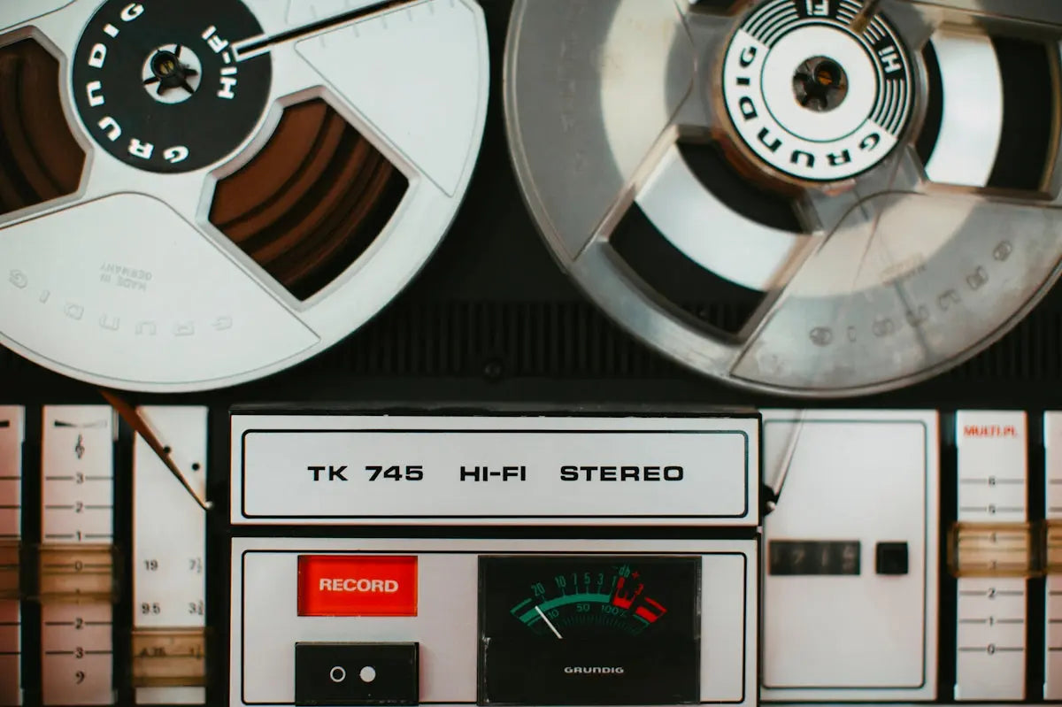 a close up of two reels on a machine
