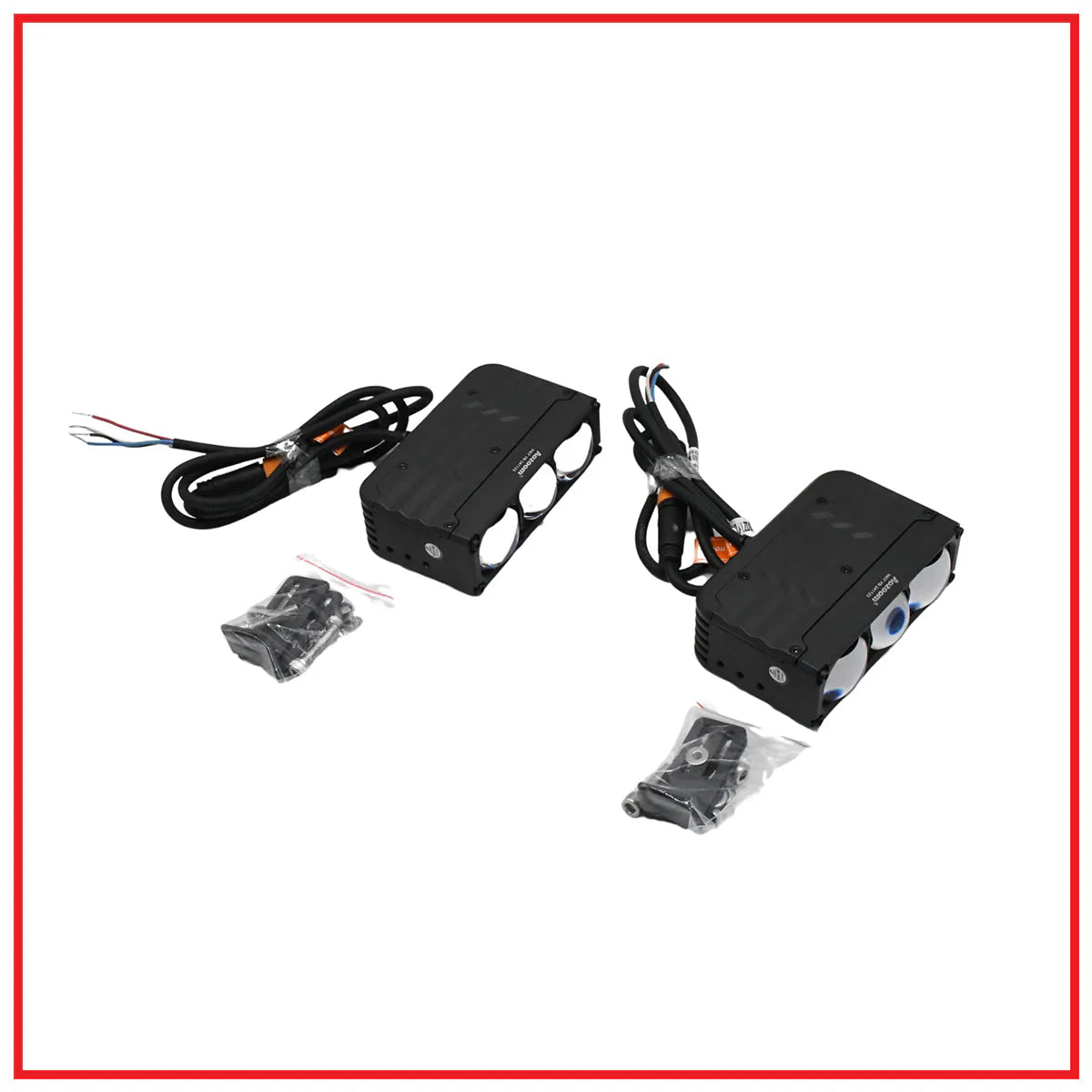Aozoom W5 3 Lens Auxiliary Lights with Optical Glass Design | 180W Dual Beam Lights for cars