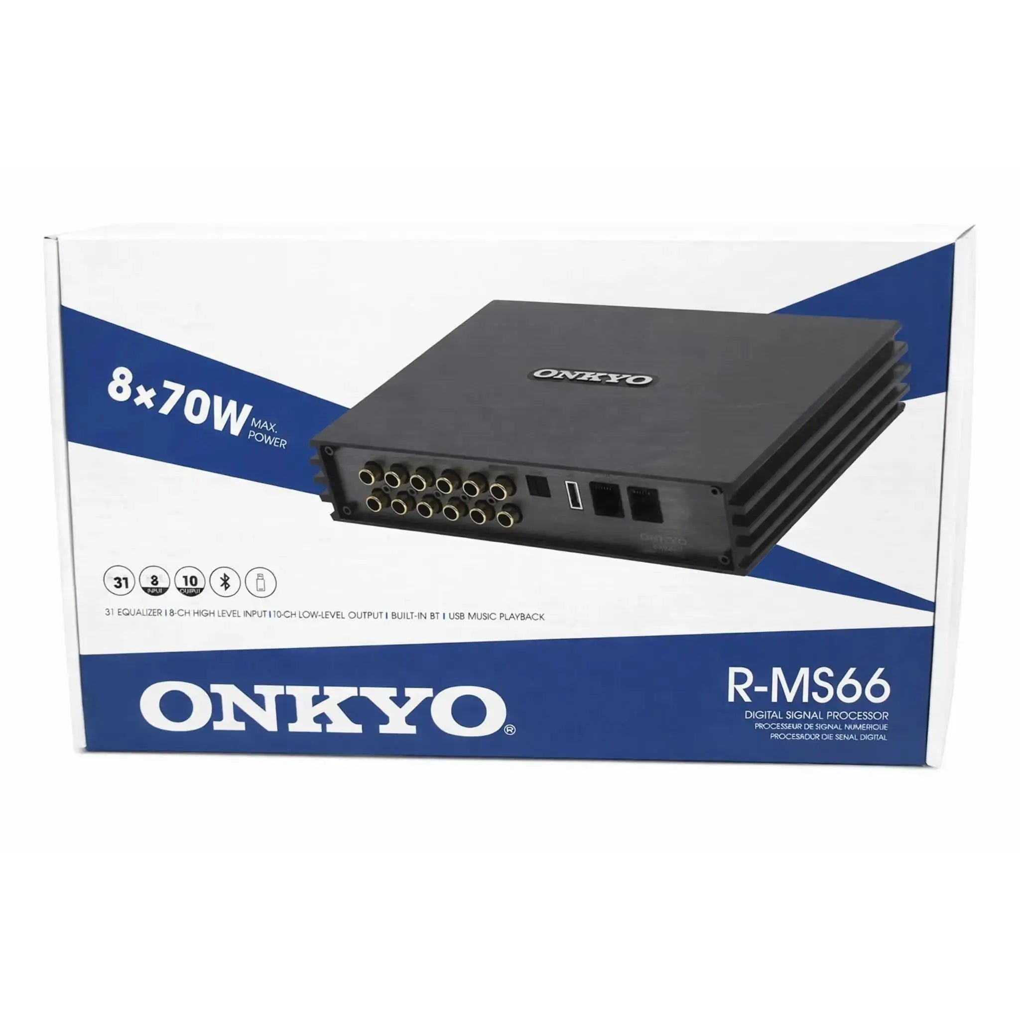 Onkyo R-MS66 Car DSP Amplifier with Bluetooth & 31-Band EQ Onkyo