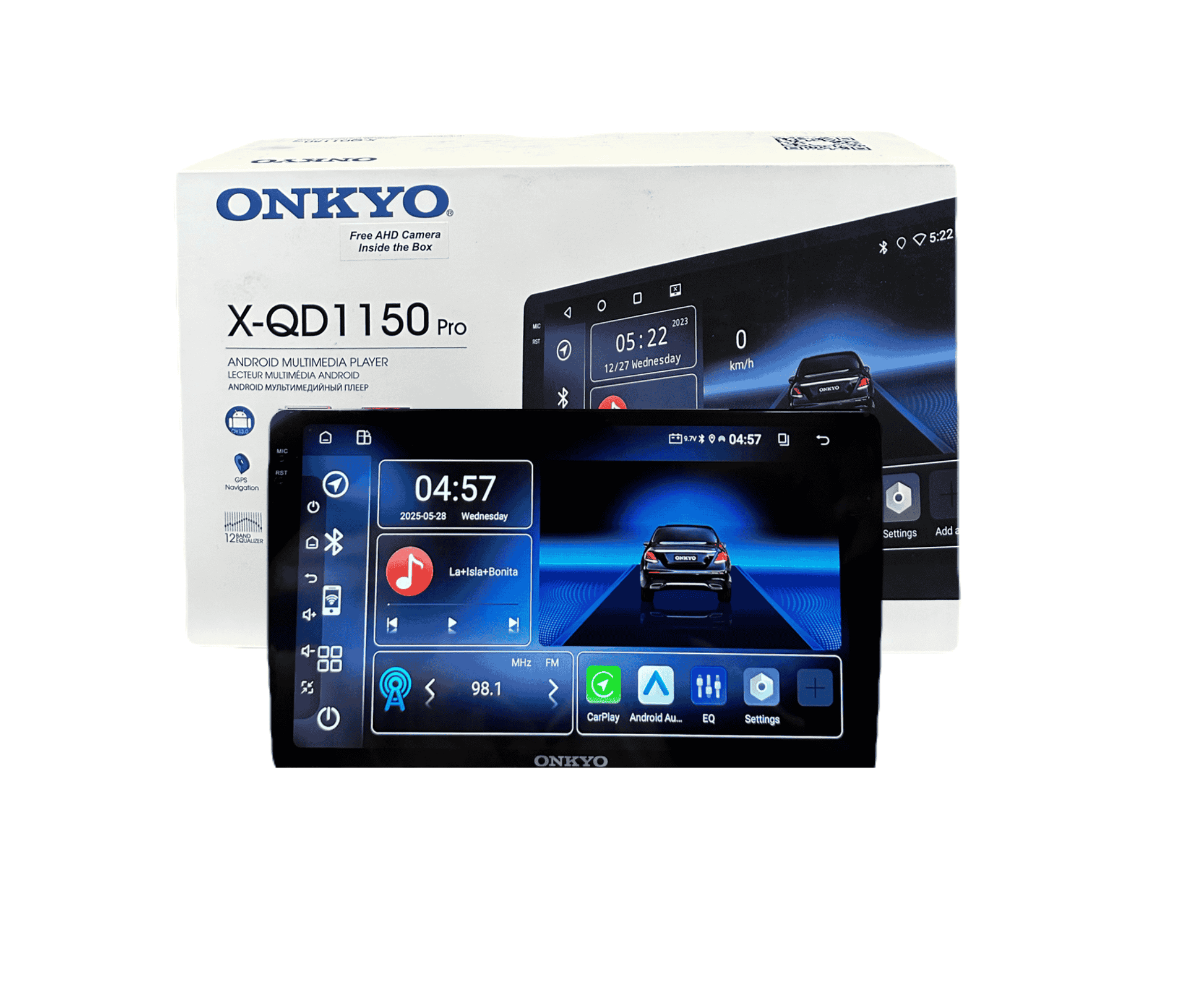 Onkyo X-QD1150 Pro Android Stereo with Direct CarPlay & Android Auto 2/32 GB (Free AHD Reverse Camera) - Sahiba Car