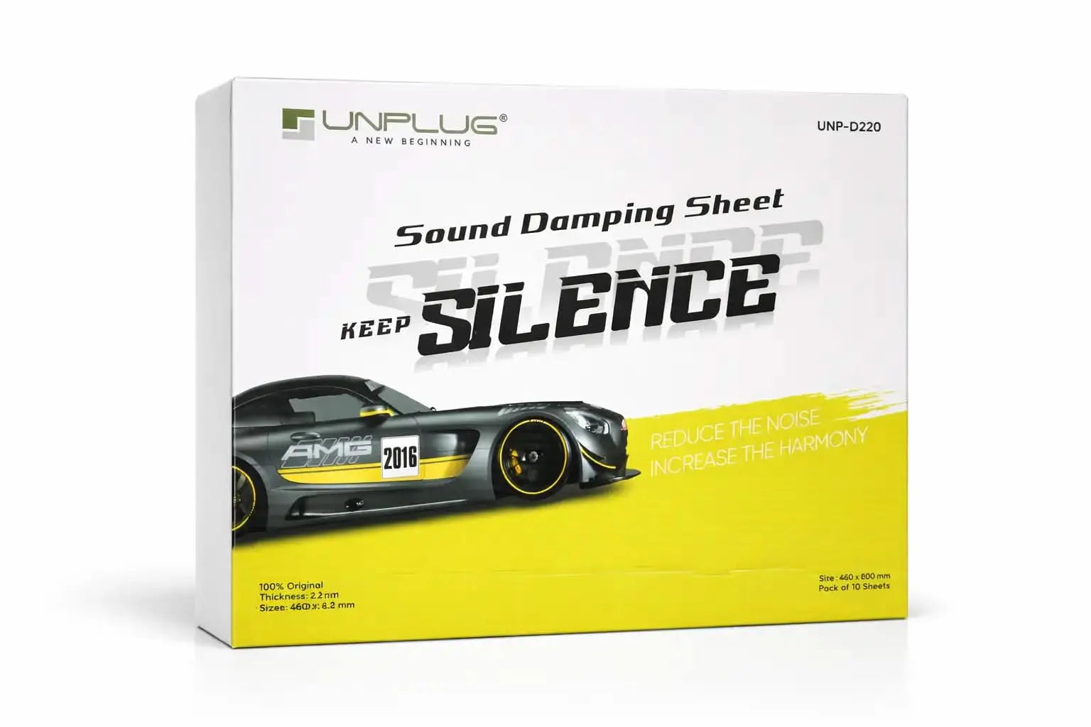 Unplug 2.0mm Soundproofing Damping Sheets – Pack of 10 UNPLUG