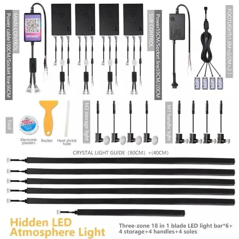 Cardi K3 Ambient Lights - Set of 18 pieces - Sahiba Car