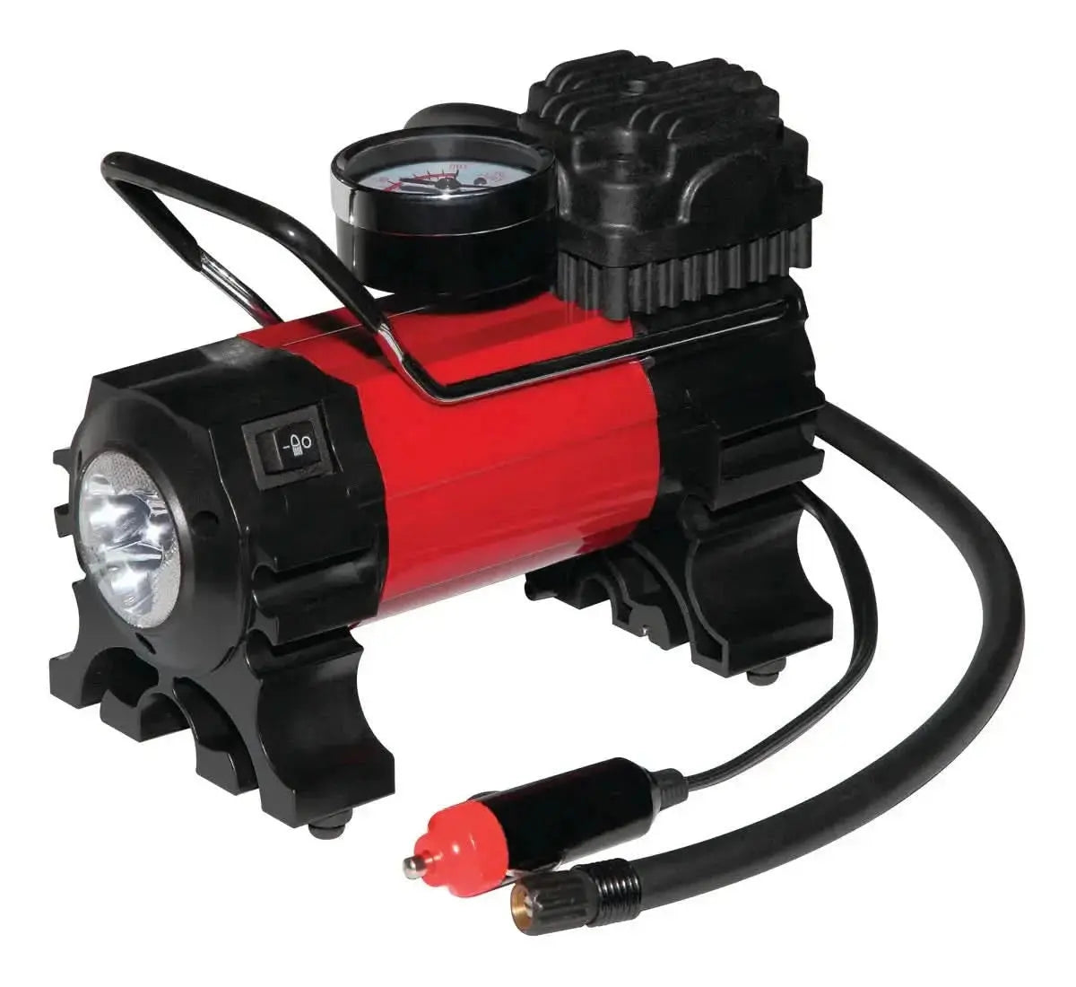 Nippon Tyre Inflator 12V with analog meter and emergency light - Sahiba Car