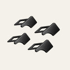 Two Sahiba Car premium metal car seat belt buckle clips in a gift set, featuring durable metal construction and secure fastening.