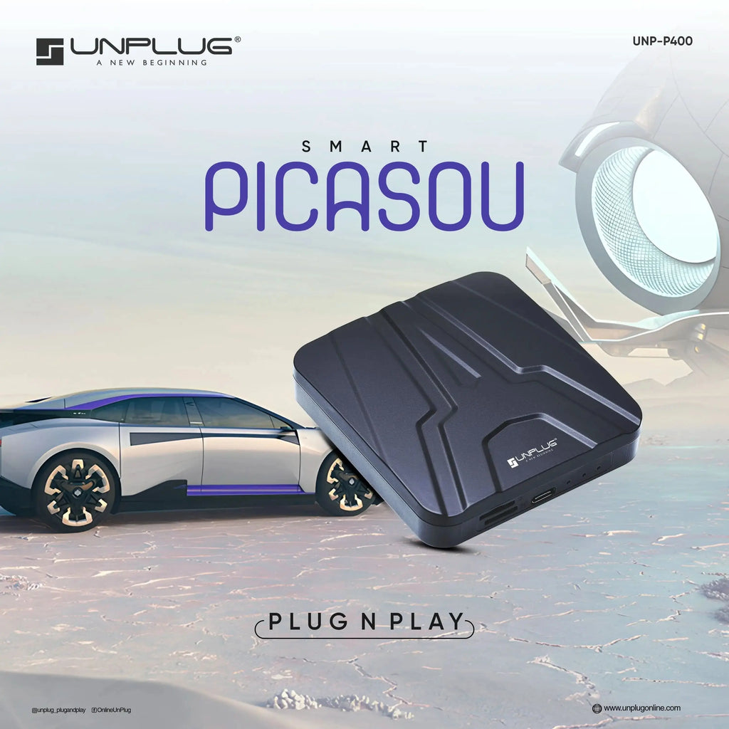 Android box to convert OEM Stereo to Android - Unplug Ai box 4/64GB Octacore processor | Unplug UNP-P400 Picasou Android Box - Sahiba Car
