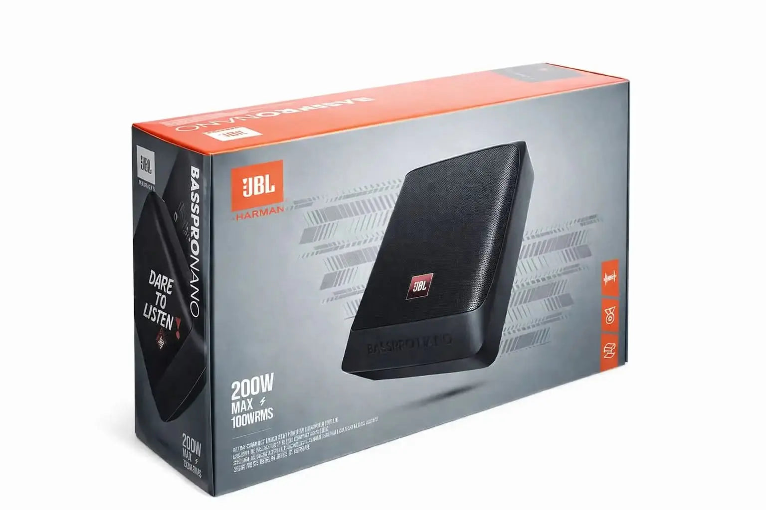 JBL BassPro Nano 100W Compact Underseat Powered Subwoofer JBL