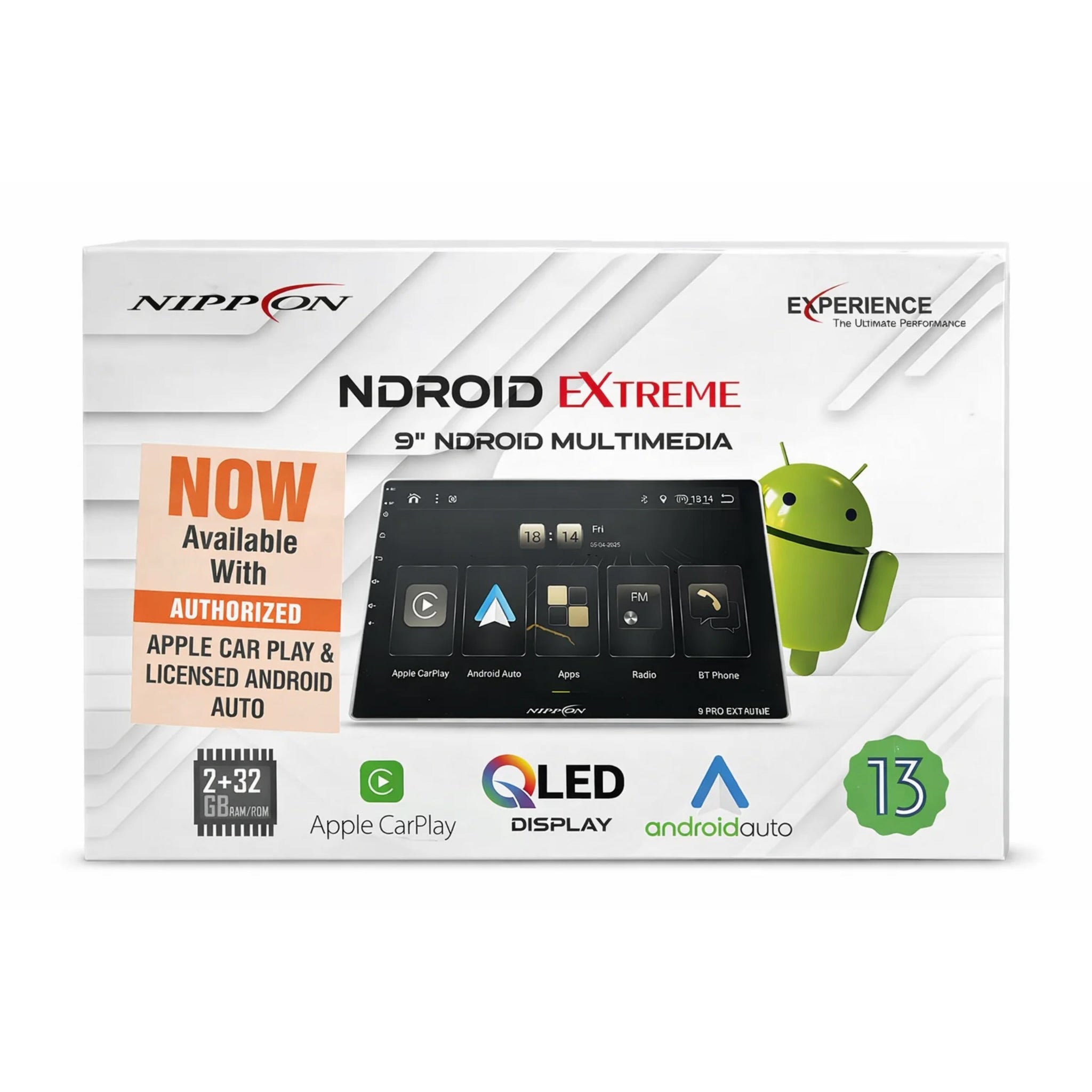 Nippon Android Stereo 9 Pro Extreme with Licensed Wireless CarPlay & Auto (2/32GB) With 360 Camera Support