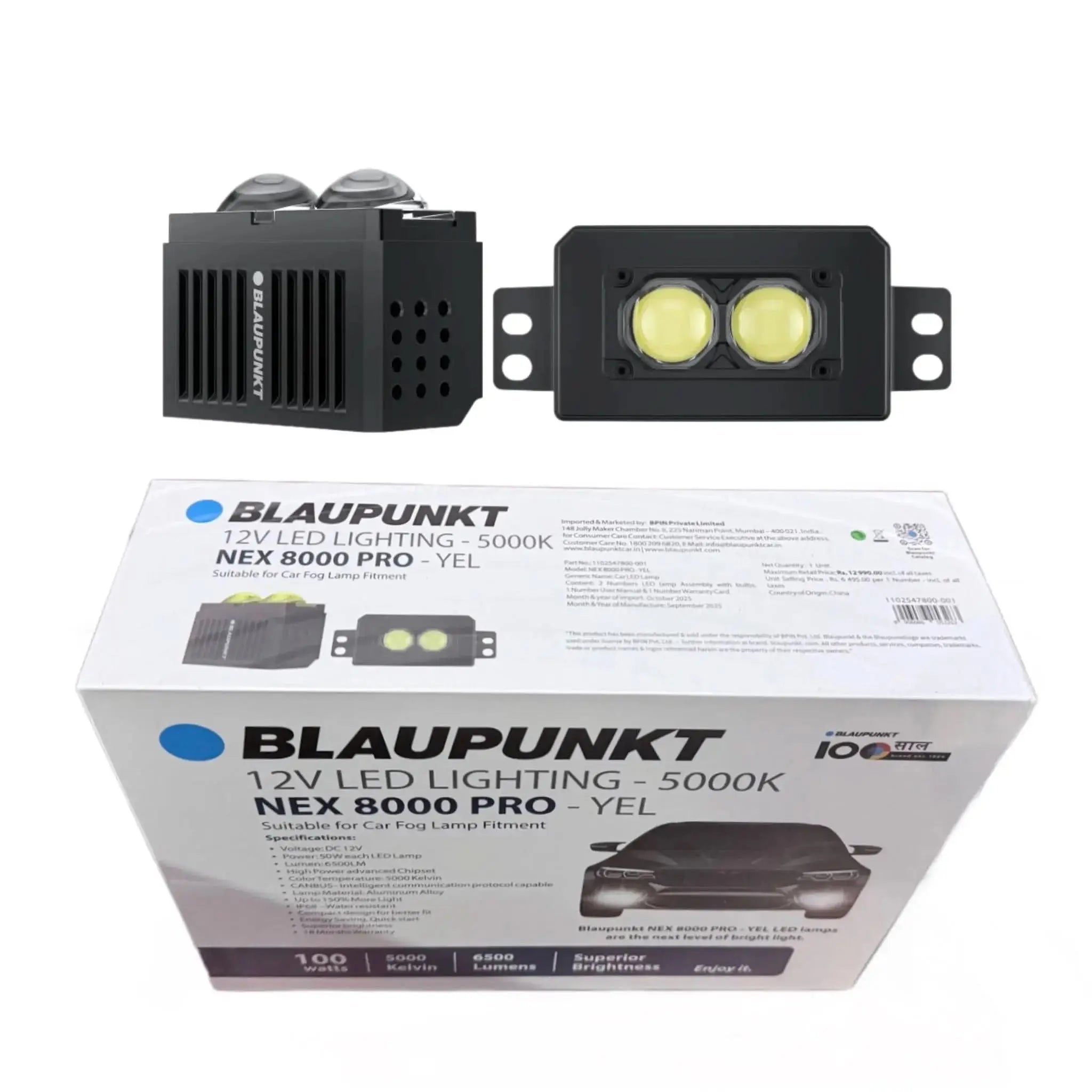 Blaupunkt NEX8000 PRO Fog lamps with frame for Tata Nexon / Tata Curv / Tata Safari BLAUPUNKT