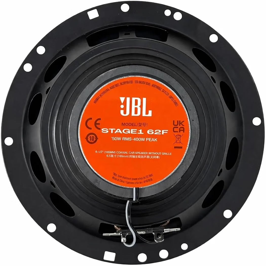 JBL Stage1 GEN2 62F Coaxial Speaker Car 165 mm (6.5 Inches): Harman Kardon Car HiFi with 50 W RMS and 400 W Max Built-in Speaker Car Boxes - Pair