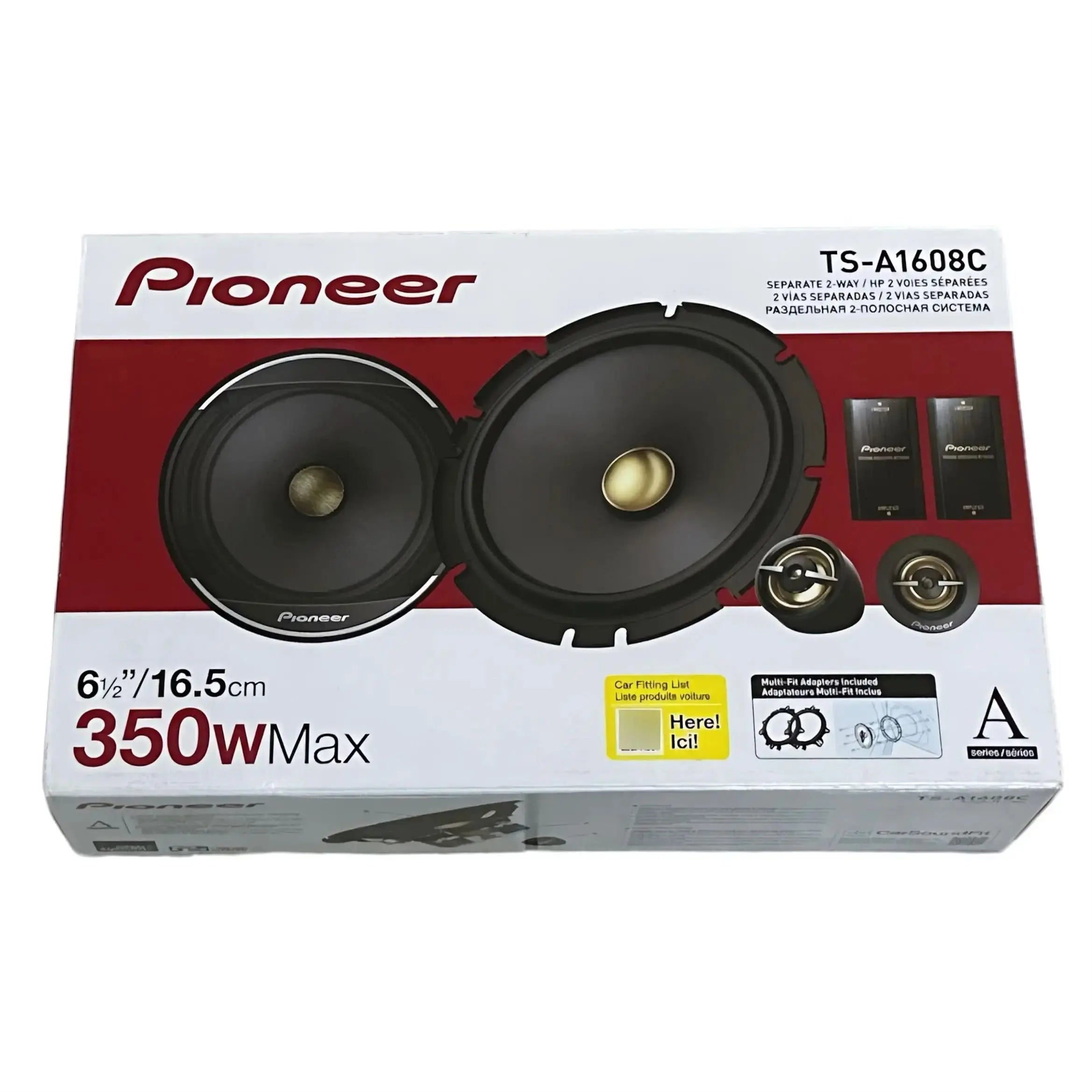 Pioneer TS-A1608C 6.5" 350W Component Car Speaker System PIONEER