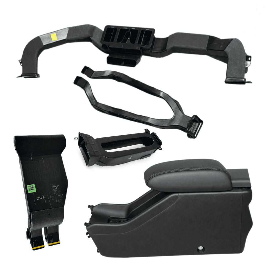 Baleno rear AC pipes with original MSGA armrest, car OEM parts, showing pipes and armrest for vehicle cooling system.
