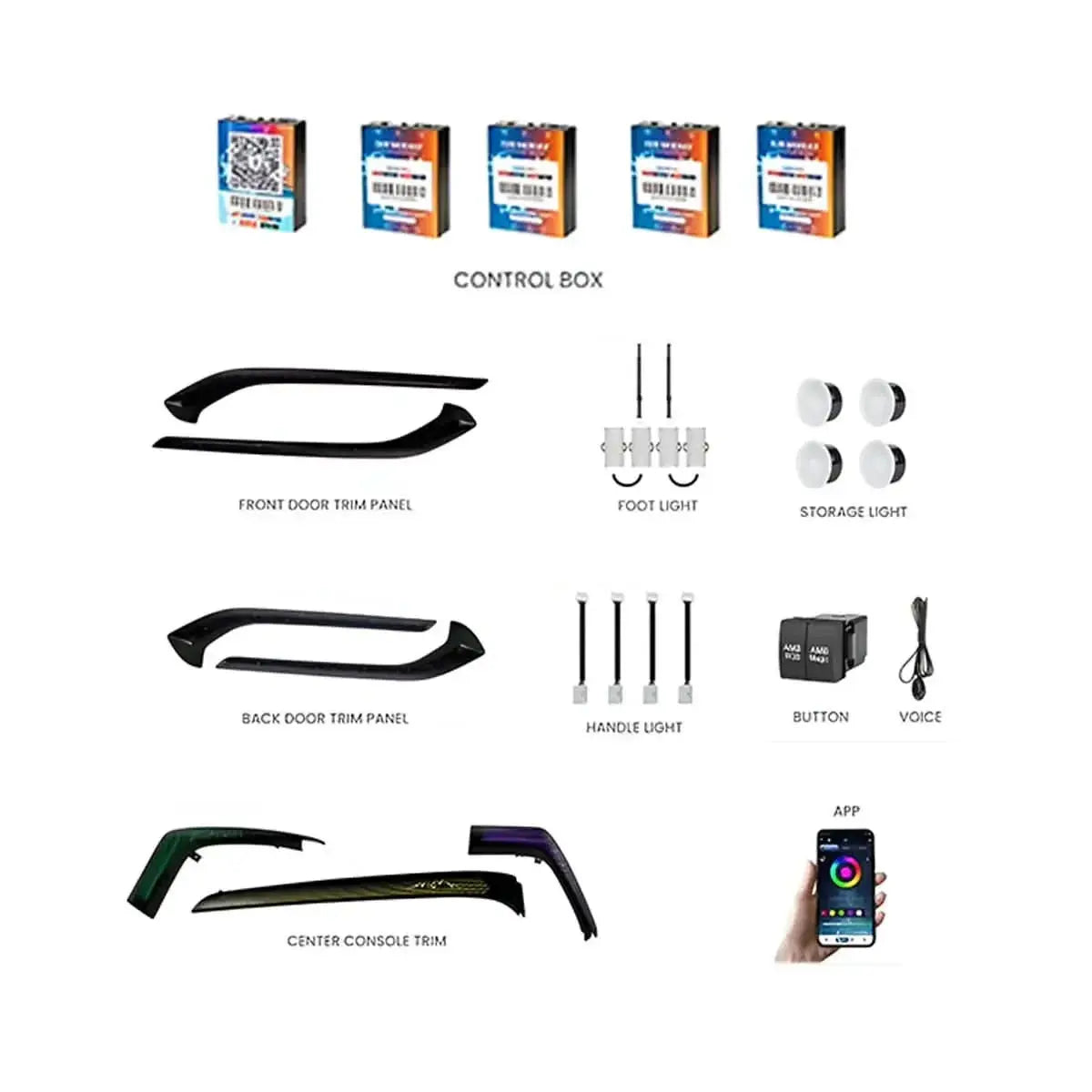 Grand Vitara Interior Ambient Lighting | Cardi K4 19 Pieces Kit - Sahiba Car