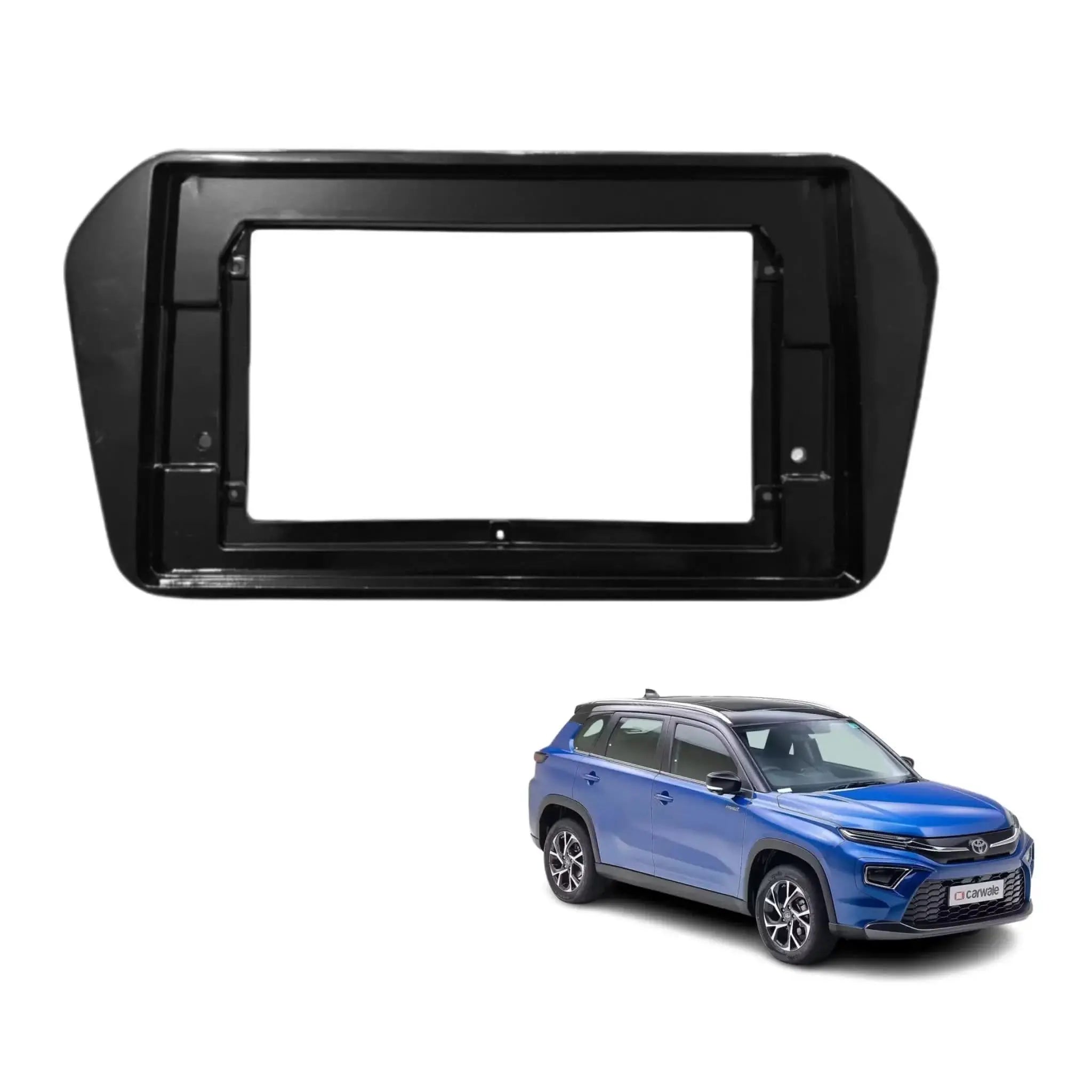 Toyota Hyryder 9 inches Android Frame with Coupler (Gloss Black) - Sahiba Car