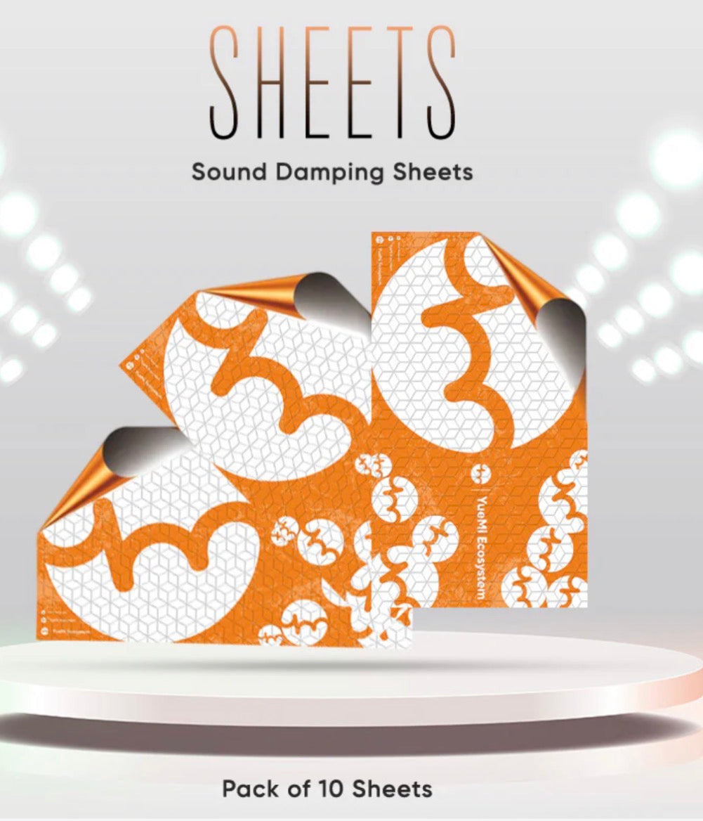 YueMi G1 2.2MM Sound Damping Sheets (800x460MM) Pack of 10 Sheets - Sahiba Car