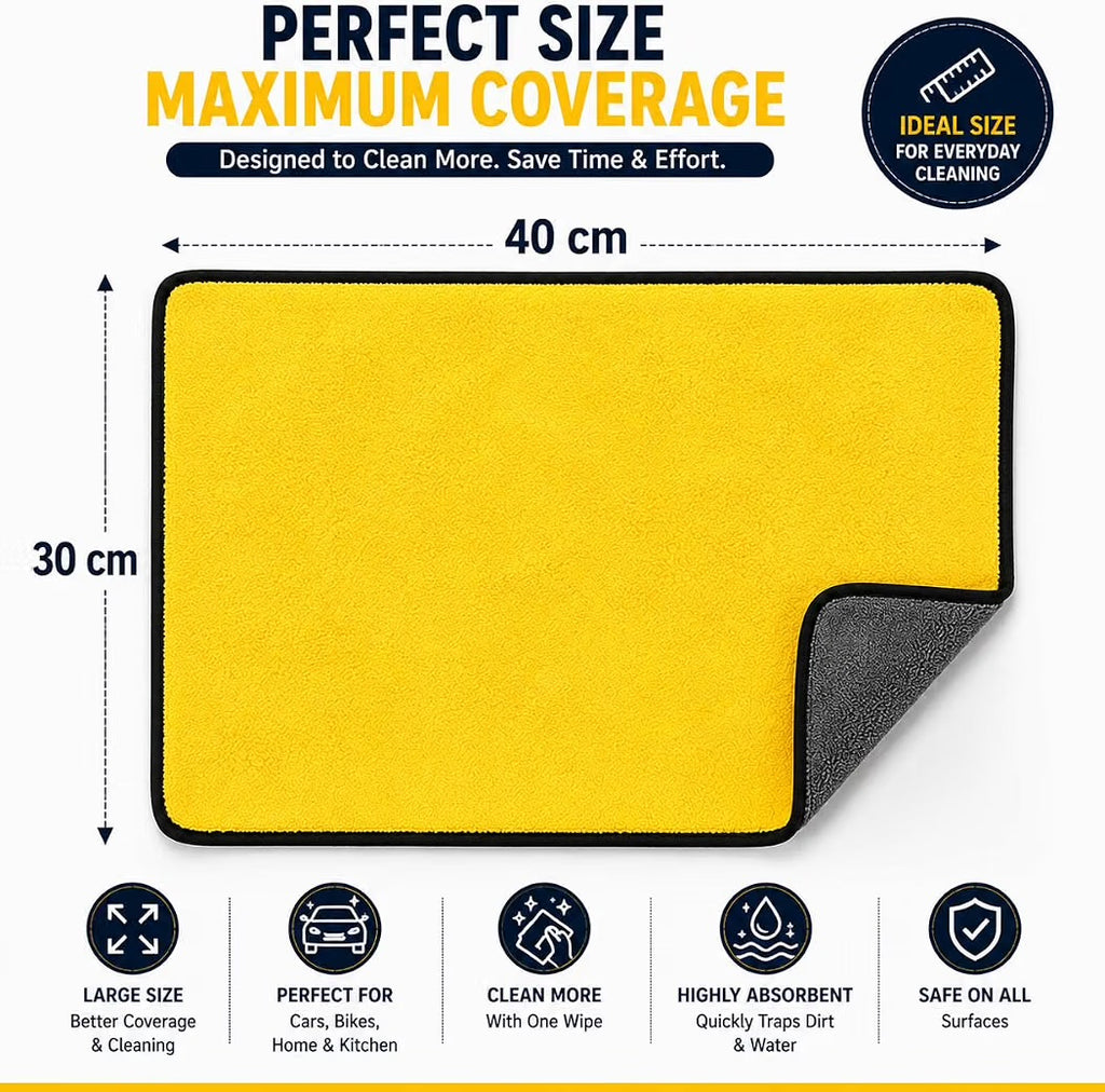 Microfibre cloth for car cleaning - 800GSM