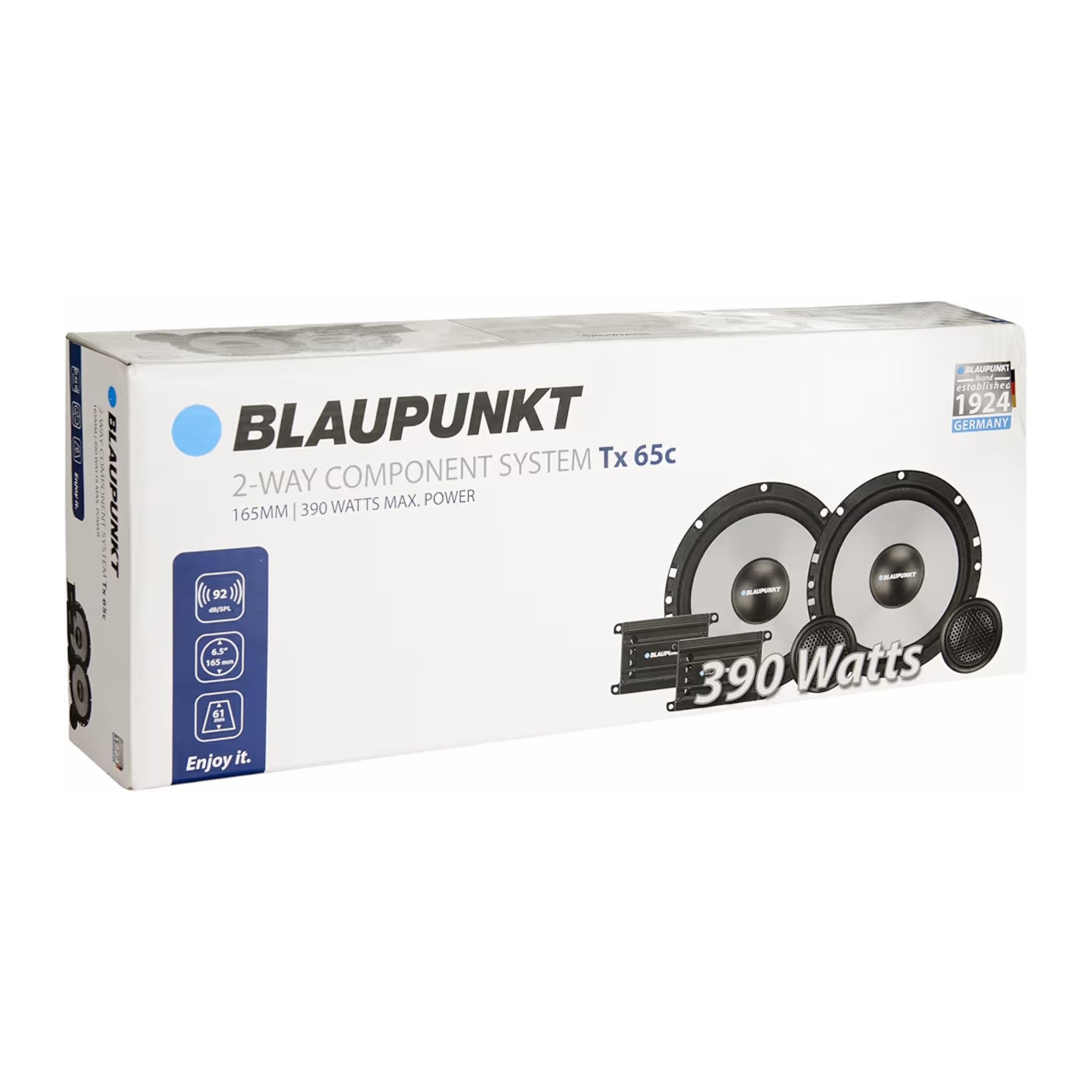 Blaupunkt TX 65C 6.5 Inch 390W 2-Way Component Car Speakers with Silk Dome Tweeters BLAUPUNKT