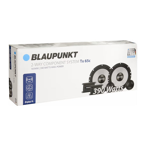 Blaupunkt TX 65C 6.5 Inch 390W 2-Way Component Car Speakers with Silk Dome Tweeters BLAUPUNKT