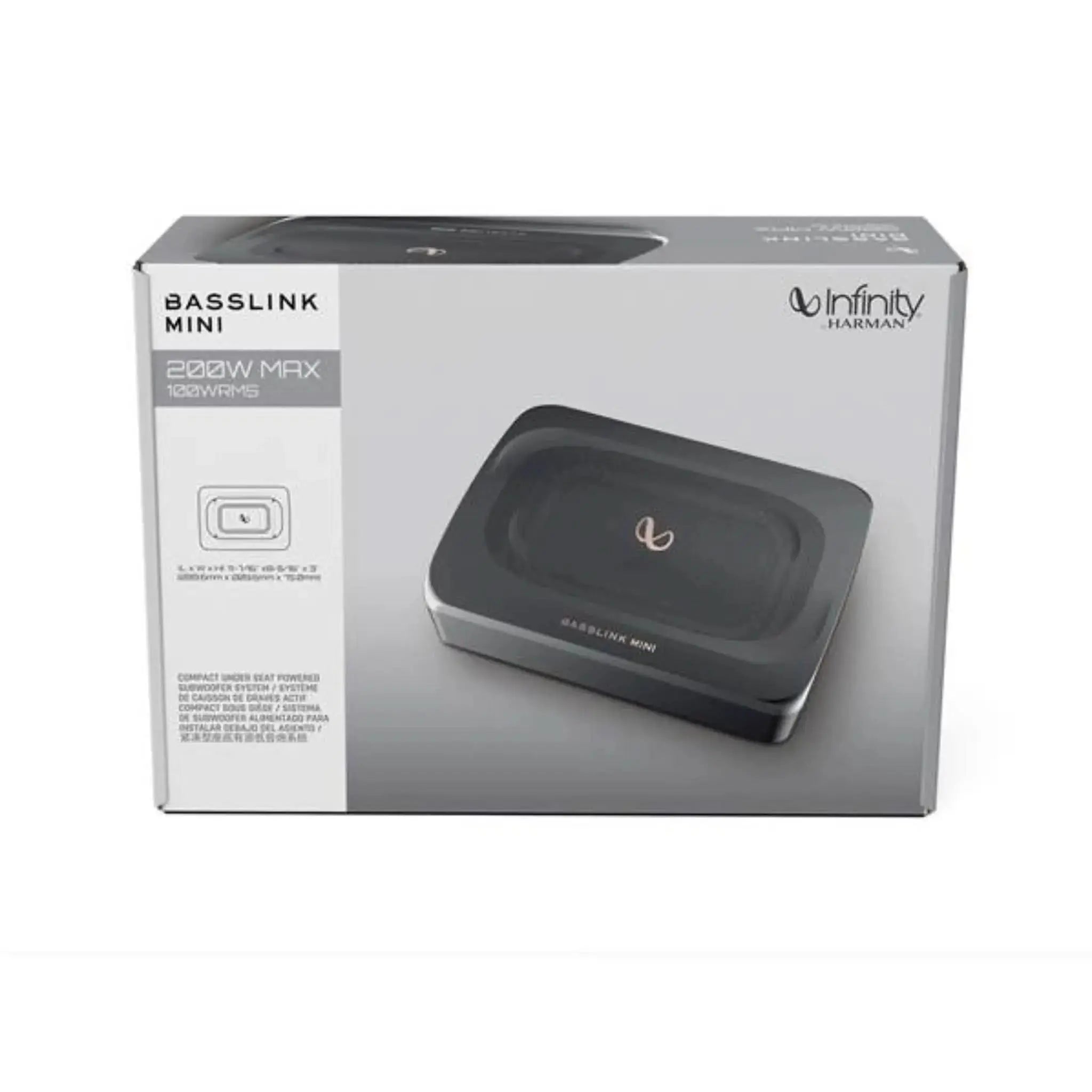 Infinity Basslink Mini 100W RMS Powered Low-Profile Subwoofer INFINITY
