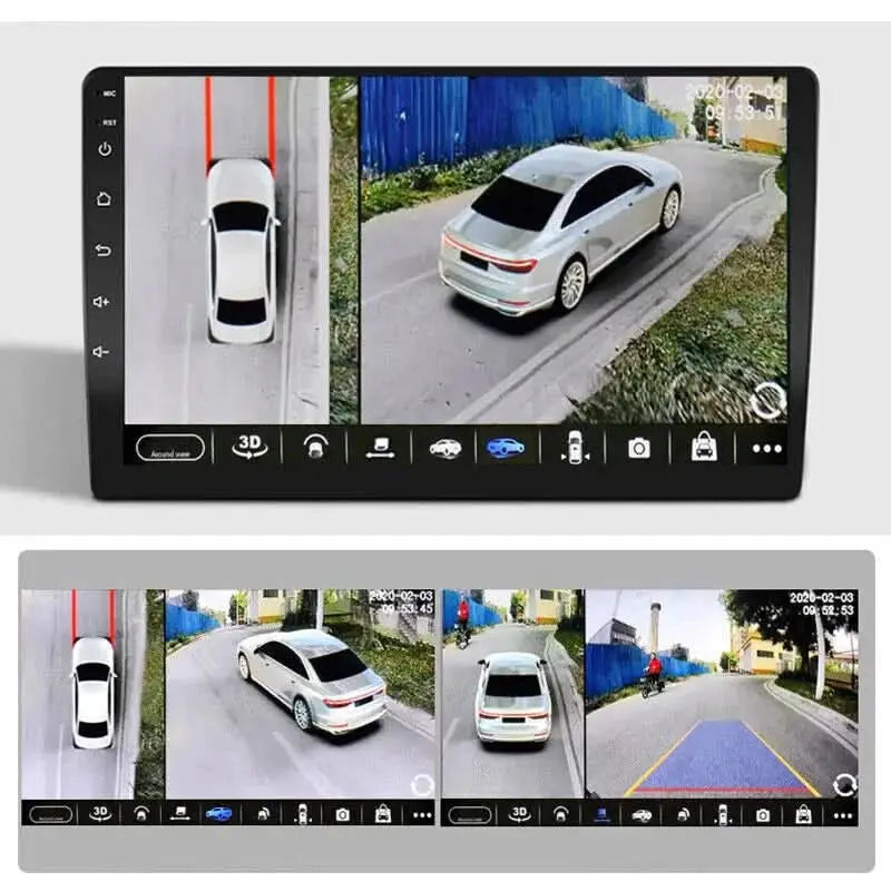 Mtrax 360 Camera kit | 1080p 360 Degree camera kit for android stereo - Sahiba Car