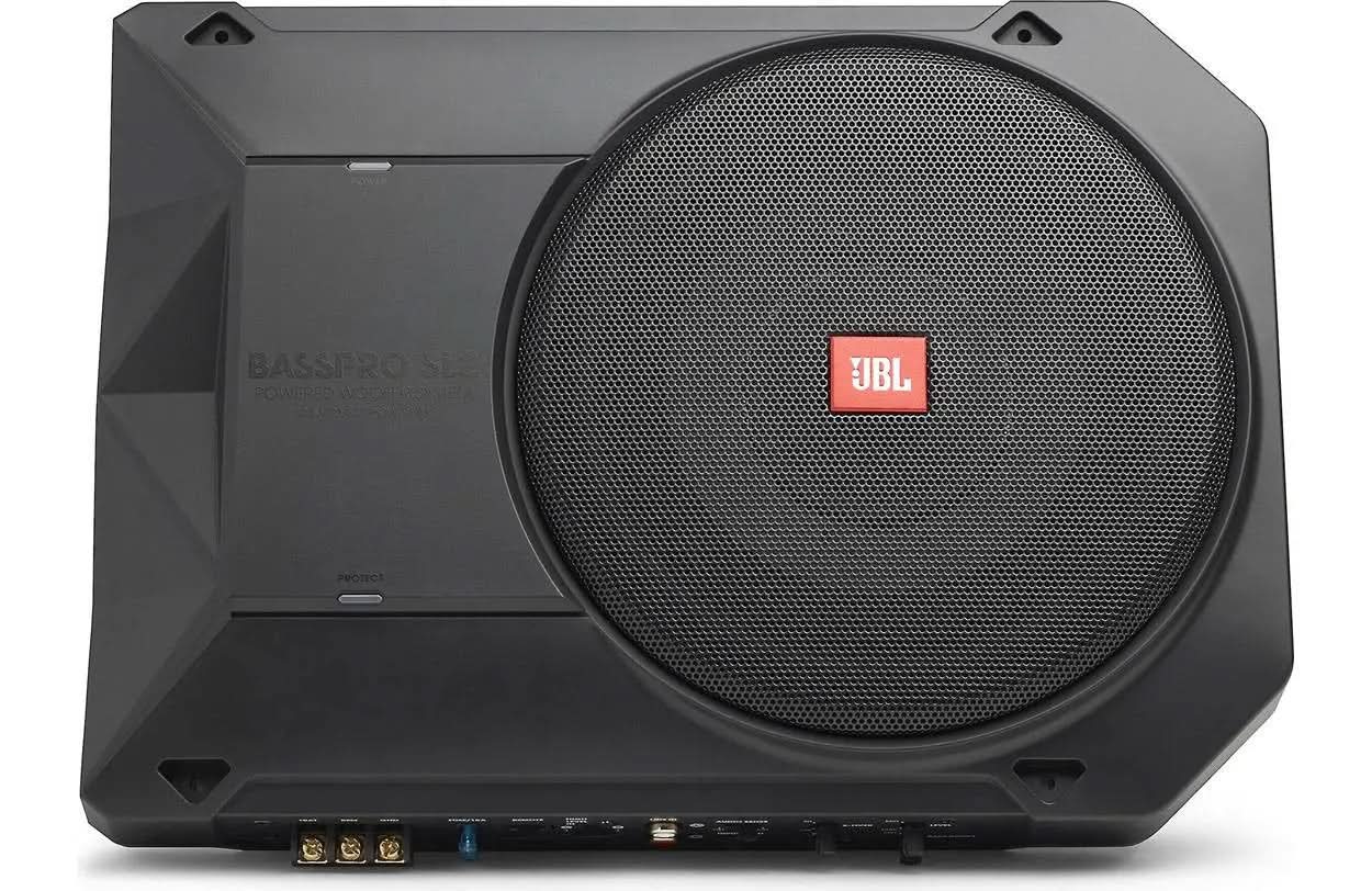 JBL Basspro SL2 8" Class D Compact Underseat Subwoofer with Bass Controller (125W RMS) - Sahiba Car