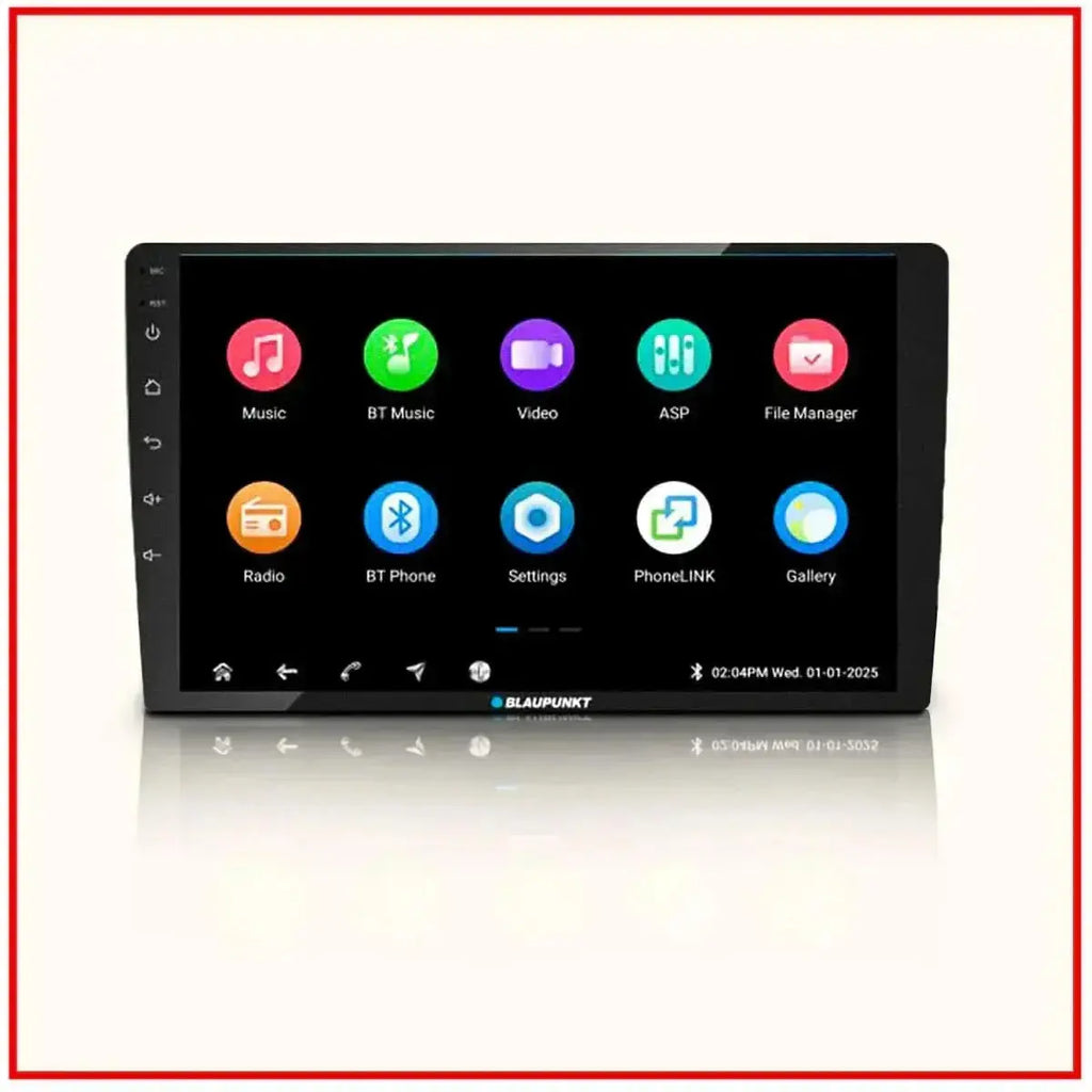 Blaupunkt Palm Bay 1000 car stereo with BP3600 HD 360° camera kit, sleek design, modern interface, and advanced features.