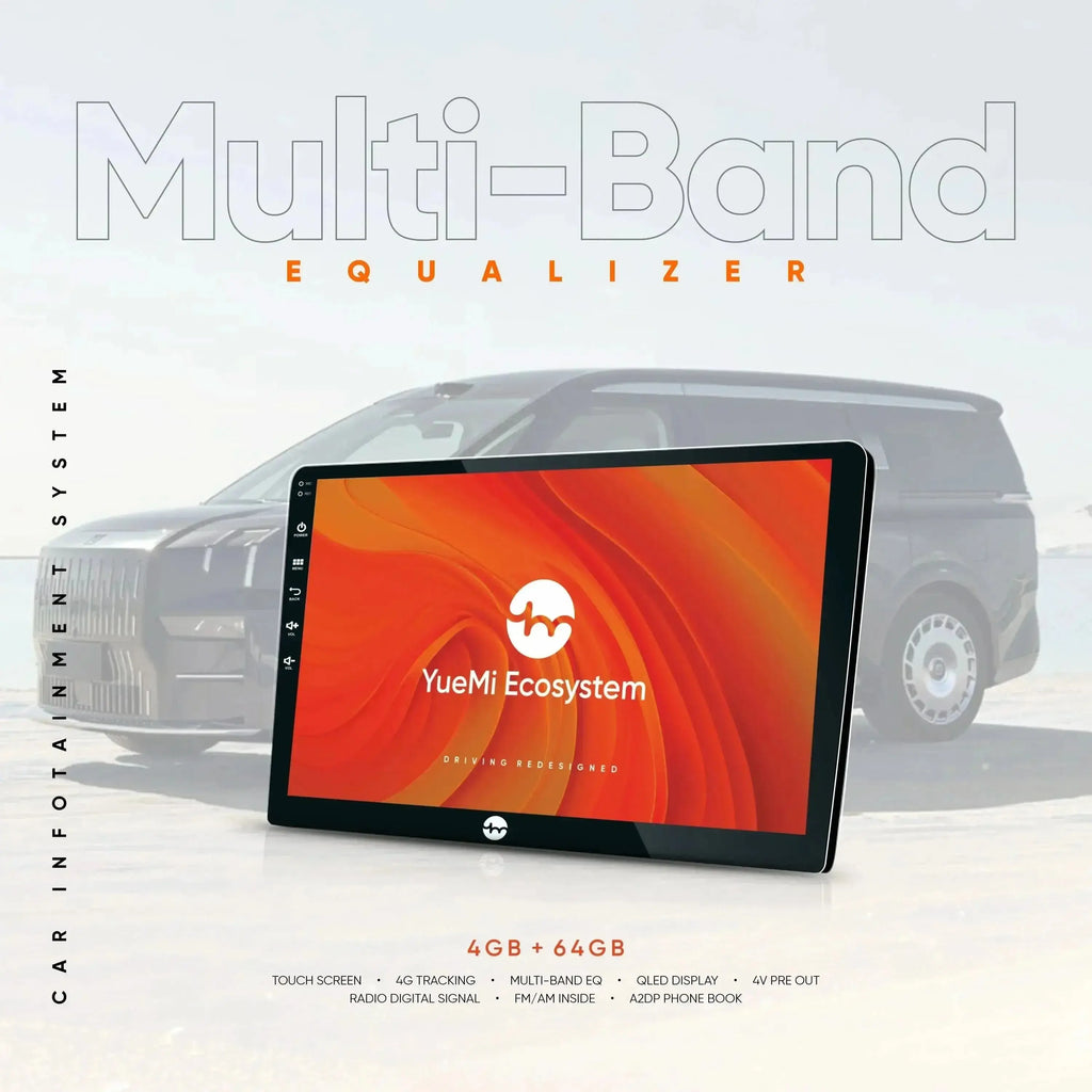 Yuemi M4 4GB+64 GB Multimedia Player with 360° Birdview, Support 4G Internet - Sahiba Car