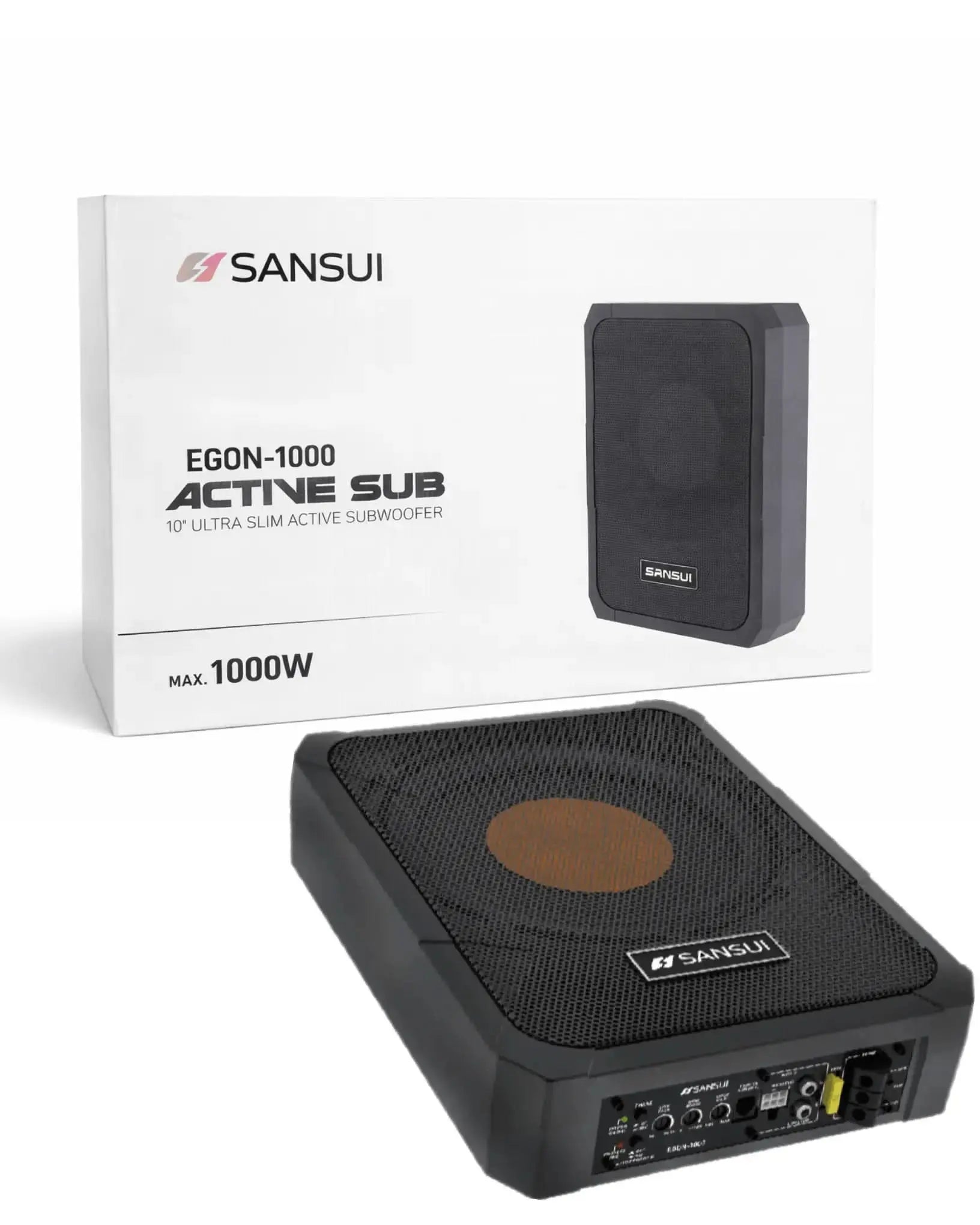 Sansui EGON-1000 Ultra Slim Active Underseat Subwoofer 1000 Watts - Sahiba Car