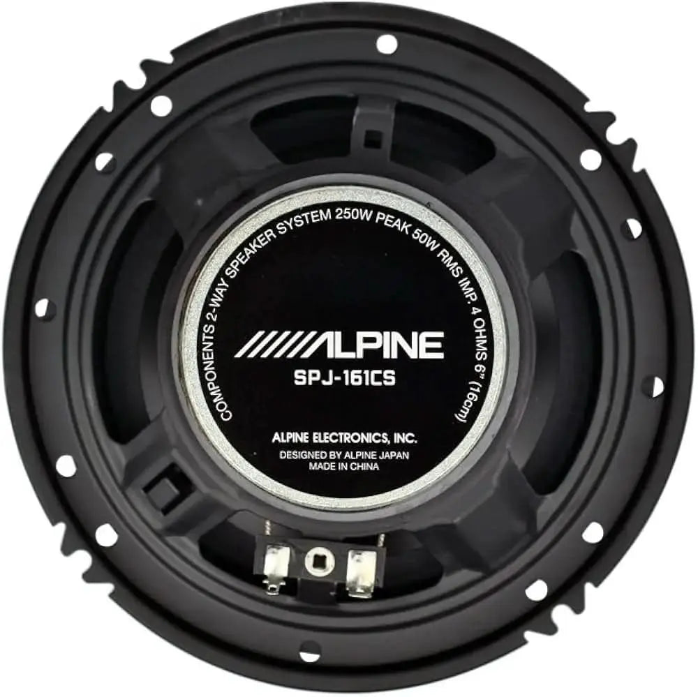 Alpine SPJ-161CS 6.5" 2-Way Component Speakers – 50W RMS, Premium Sound Upgrade ALPINE