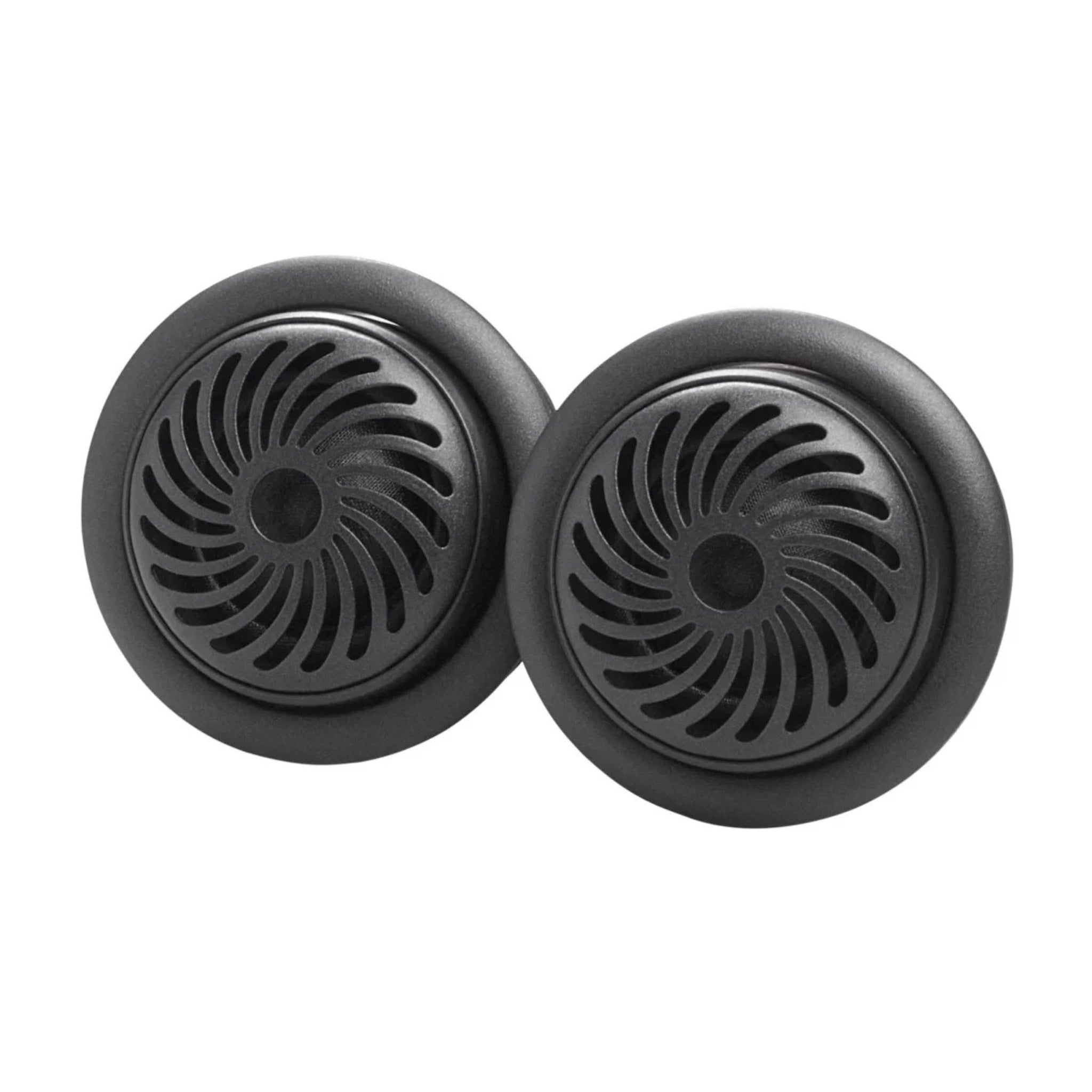 Harman Kardon FIT 19T premium high-res car tweeters, compact speakers with sleek design for enhanced vehicle audio.