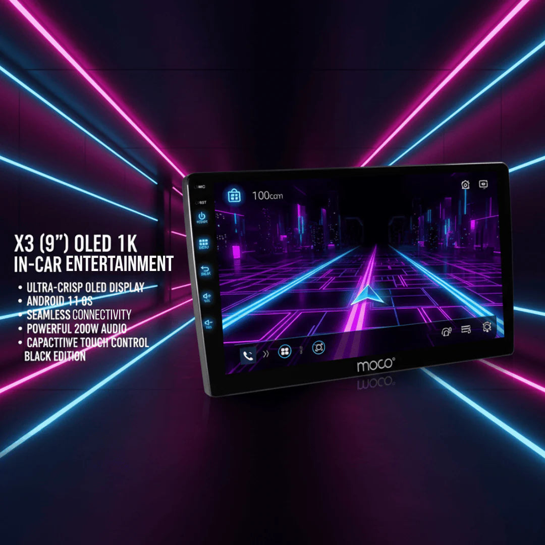 Moco X3 Android stereo with 2GB RAM 64GB Storage & Wireless CarPlay / Android Auto