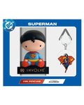 DC Superman Bobblehead Fiber Car Perfume with Batman Keychain | Action Figure Bobblehead | OFFICIAL DC MERCHANDISE Limited Edition for Car Dashboard & Office Desk - Sahiba Car