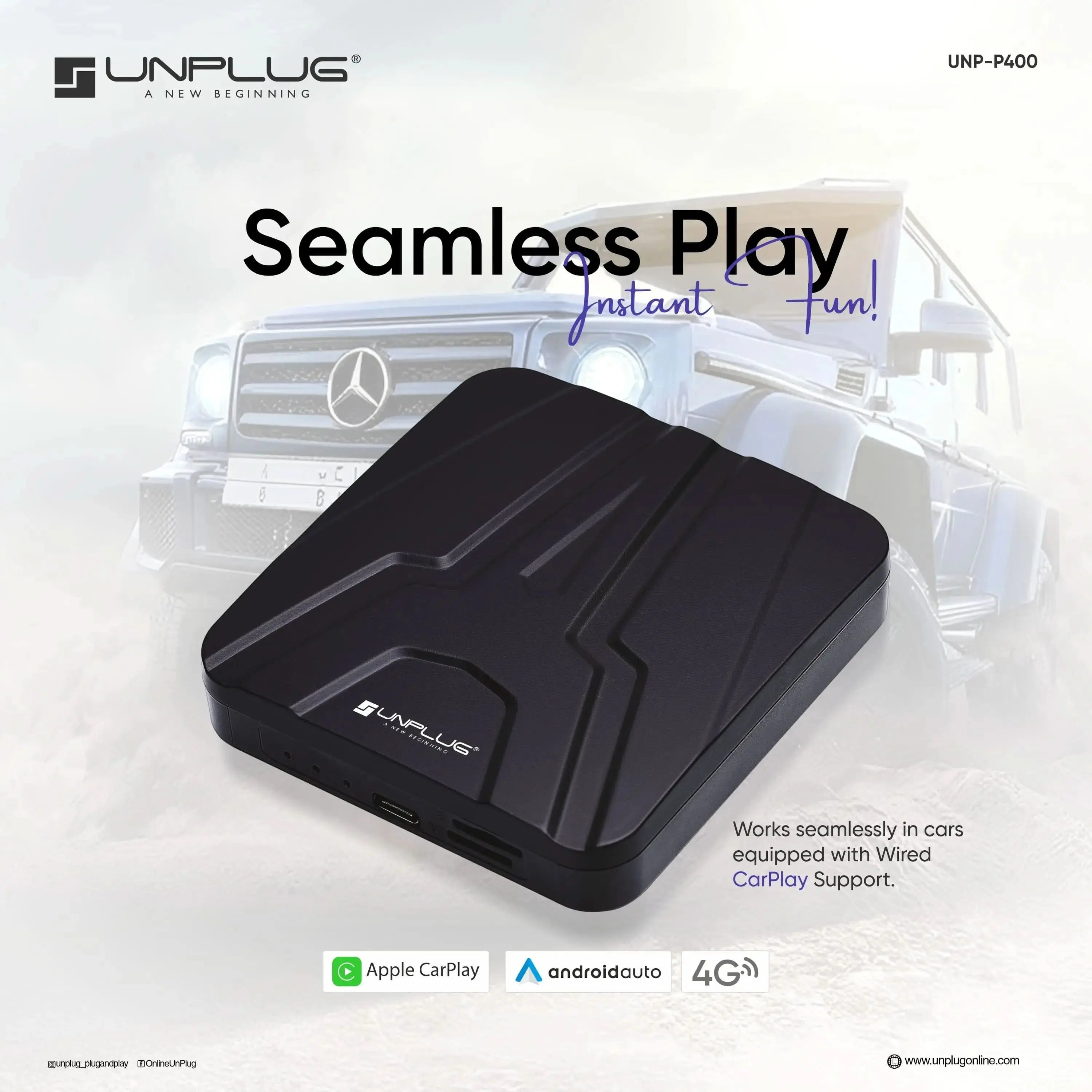 Android box to convert OEM Stereo to Android - Unplug Ai box 4/64GB Octacore processor | Unplug UNP-P400 Picasou Android Box - Sahiba Car