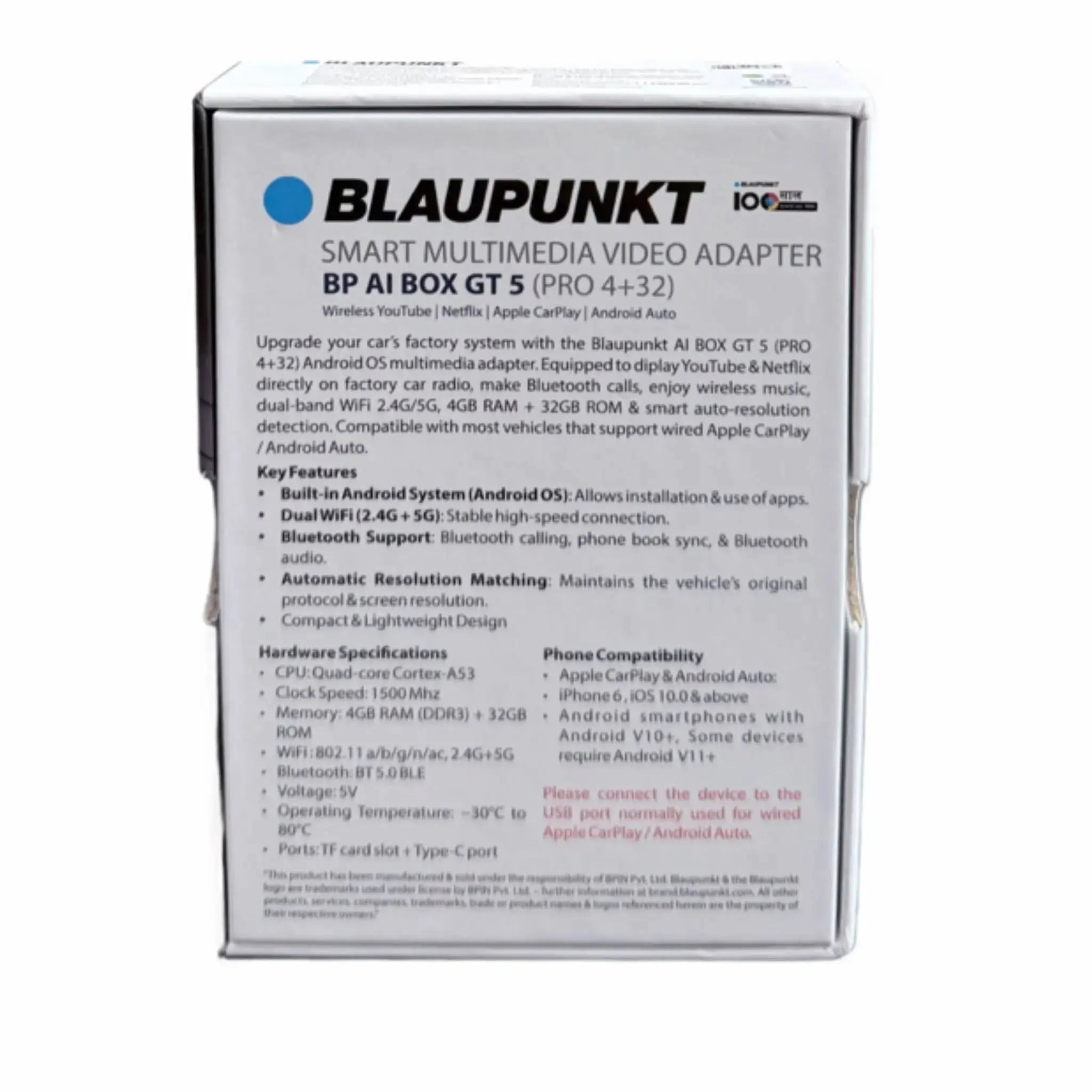 BLAUPUNKT AI BOX GT5 Android Multimedia Adapter for OEM Car Stereo BP AI BOX GT5 BLAUPUNKT