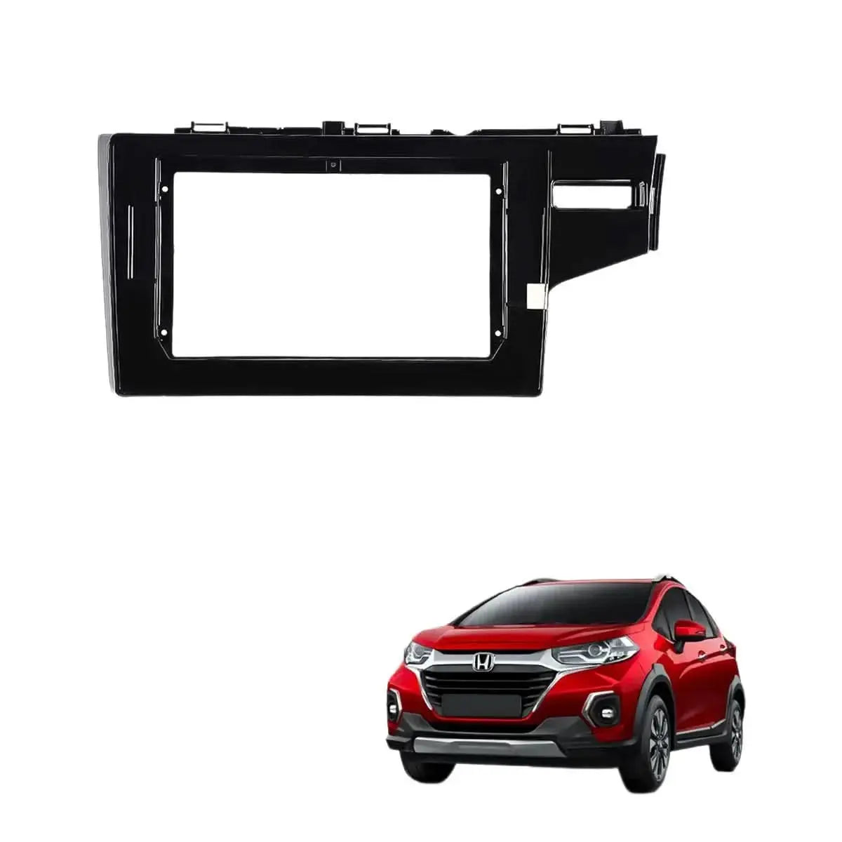 Honda WRV 9 inches Android Frame with Coupler (Gloss Black) - Sahiba Car