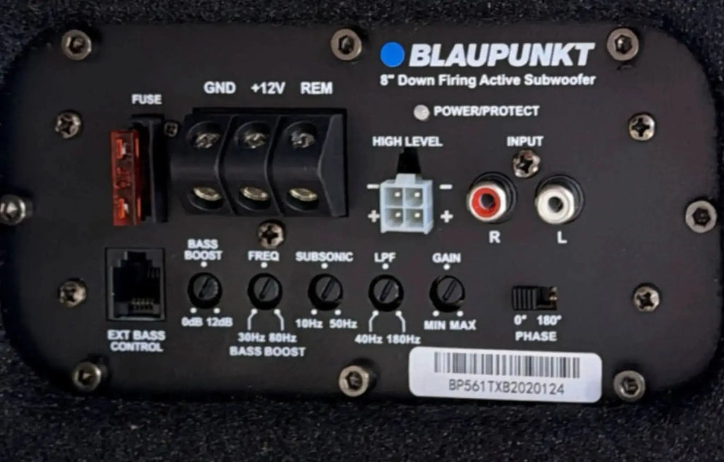 Blaupunkt Active Down Firing Subwoofer TXb 2002A - 1000 Watts Compact 8” Dual Subwoofer BLAUPUNKT