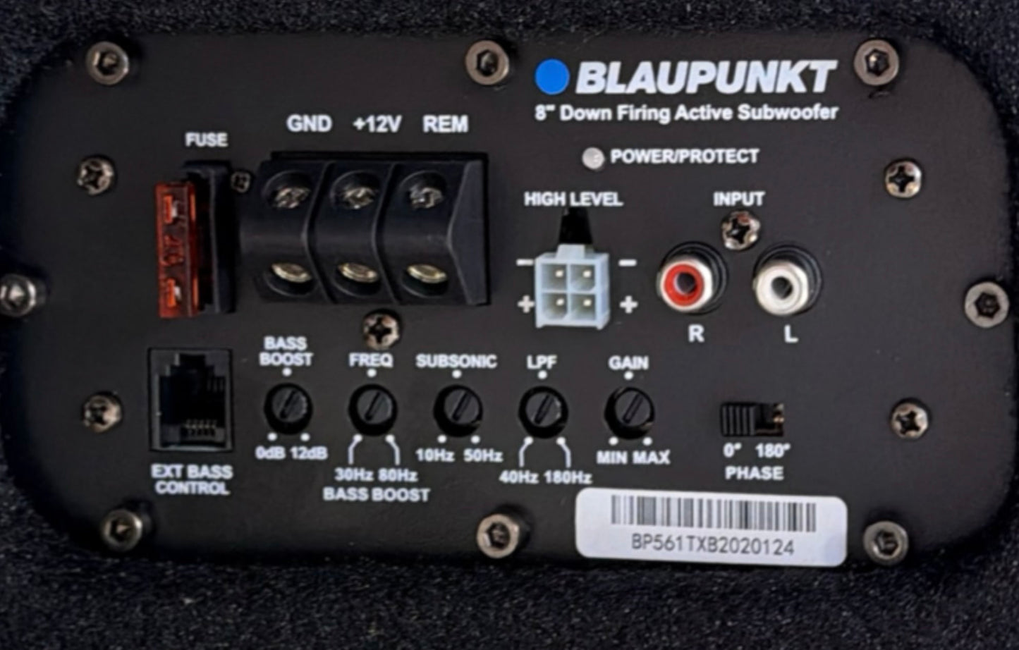 Blaupunkt Active Down Firing Subwoofer TXb 2002A - 1000 Watts Compact 8” Dual Subwoofer