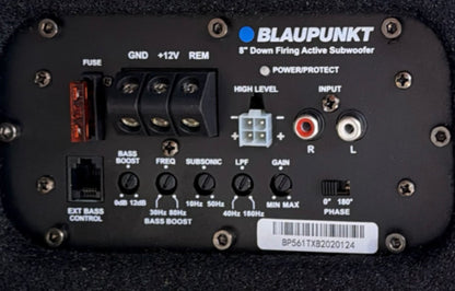 Blaupunkt Active Down Firing Subwoofer TXb 2002A - 1000 Watts Compact 8” Dual Subwoofer