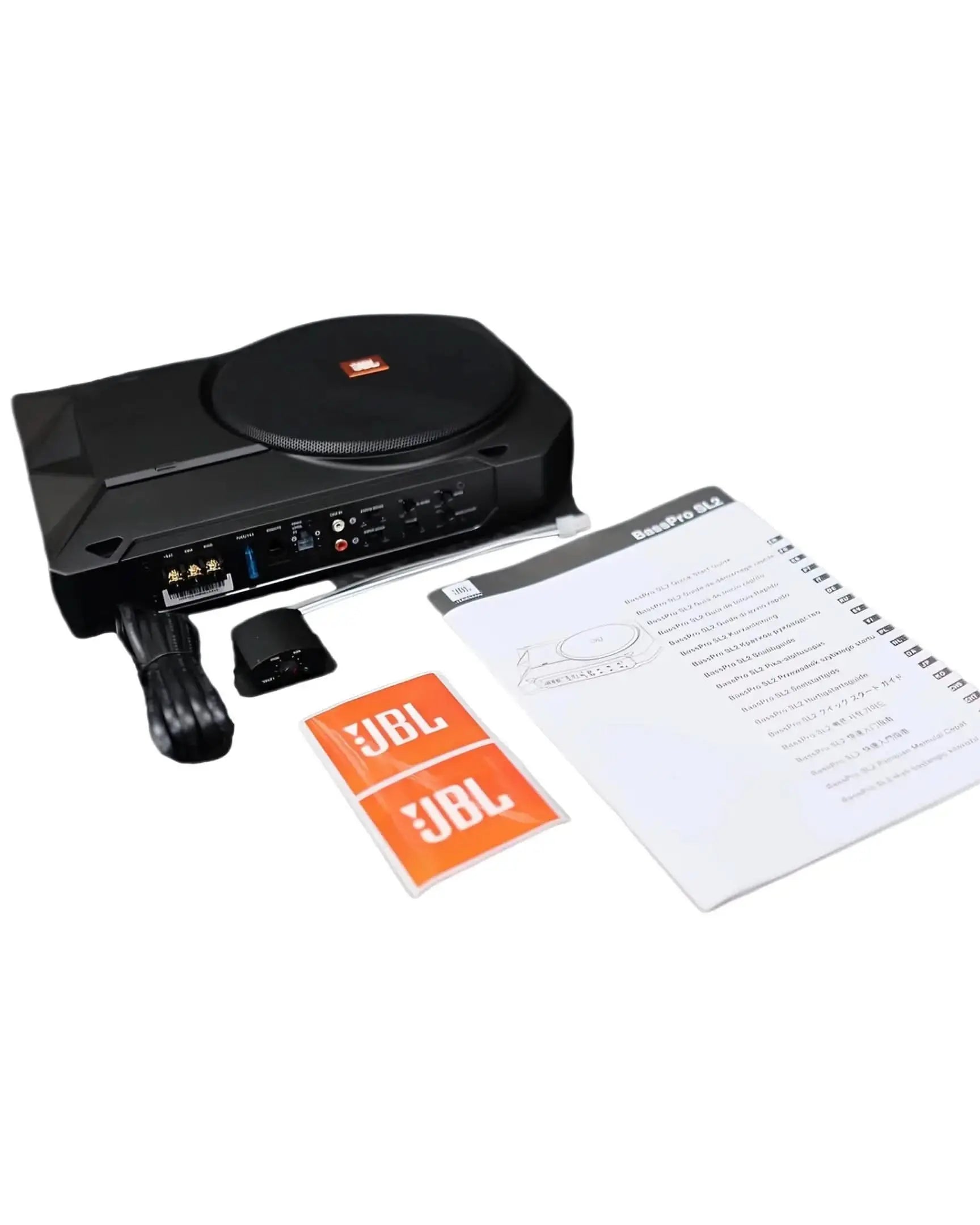 JBL Basspro SL2 8" Class D Compact Underseat Subwoofer with Bass Controller (125W RMS) - Sahiba Car