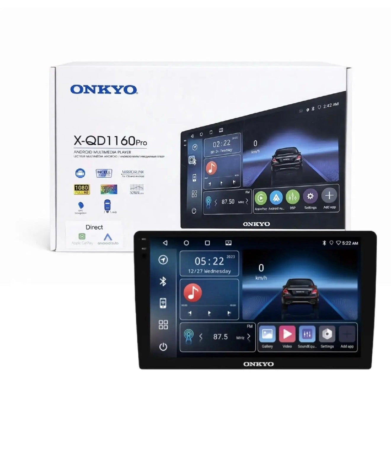 Onkyo X-QD1160 PRO Android Car Stereo 2/64GB With Licensed CarPlay & Android auto - Sahiba Car