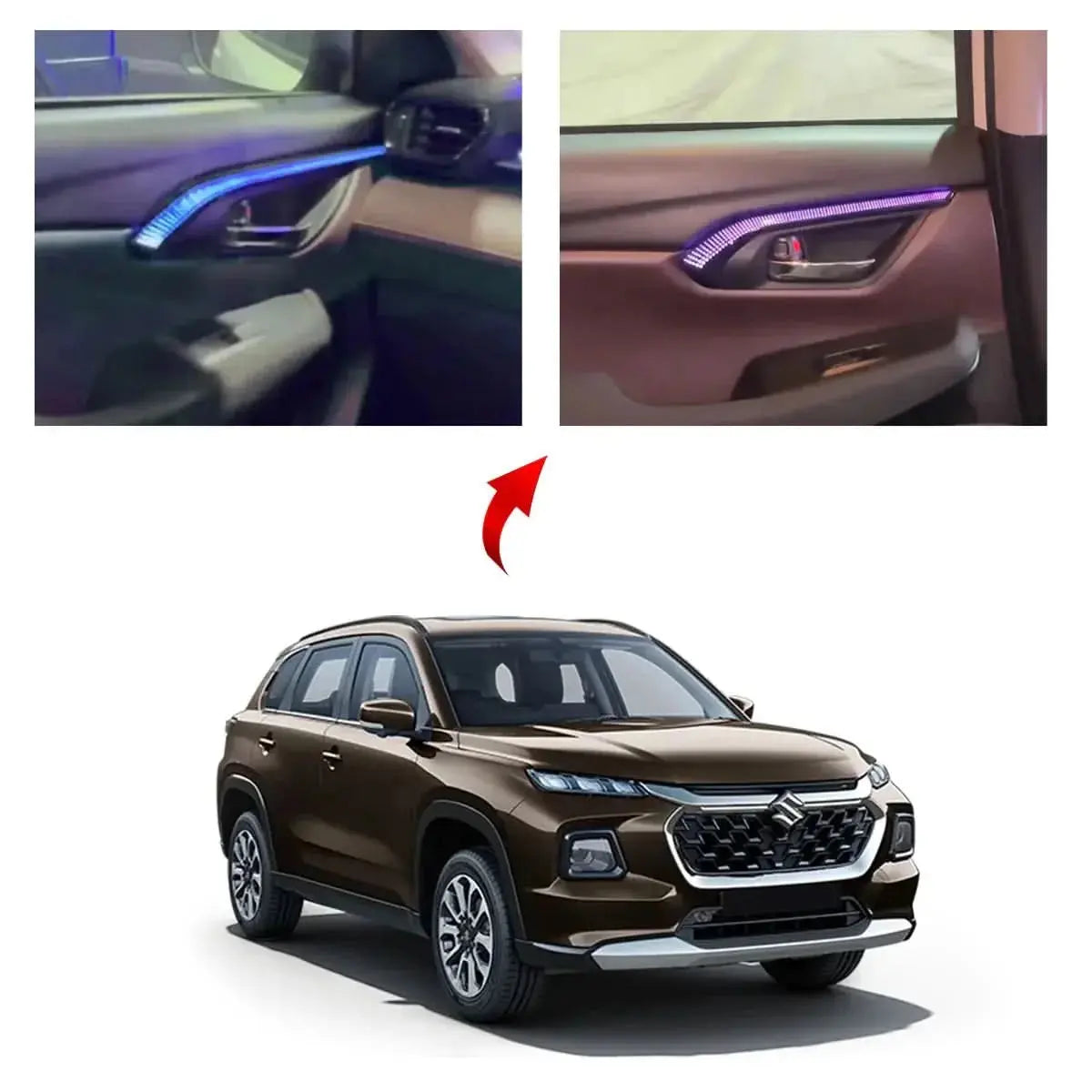 Grand Vitara Interior Ambient Lighting | Cardi K4 19 Pieces Kit - Sahiba Car