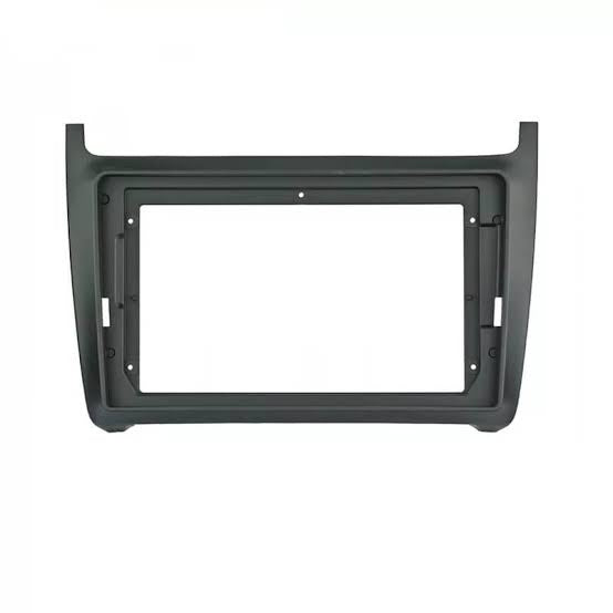 Sahiba Car VW Polo 9-inch Android frame with Canbus, shockproof and UV resistant mount installed in vehicle dashboard.
