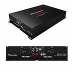Pioneer GM-EL704 XCNID 4-channel bridgeable car amplifier, high-performance Class AB car amplifier with sleek design.