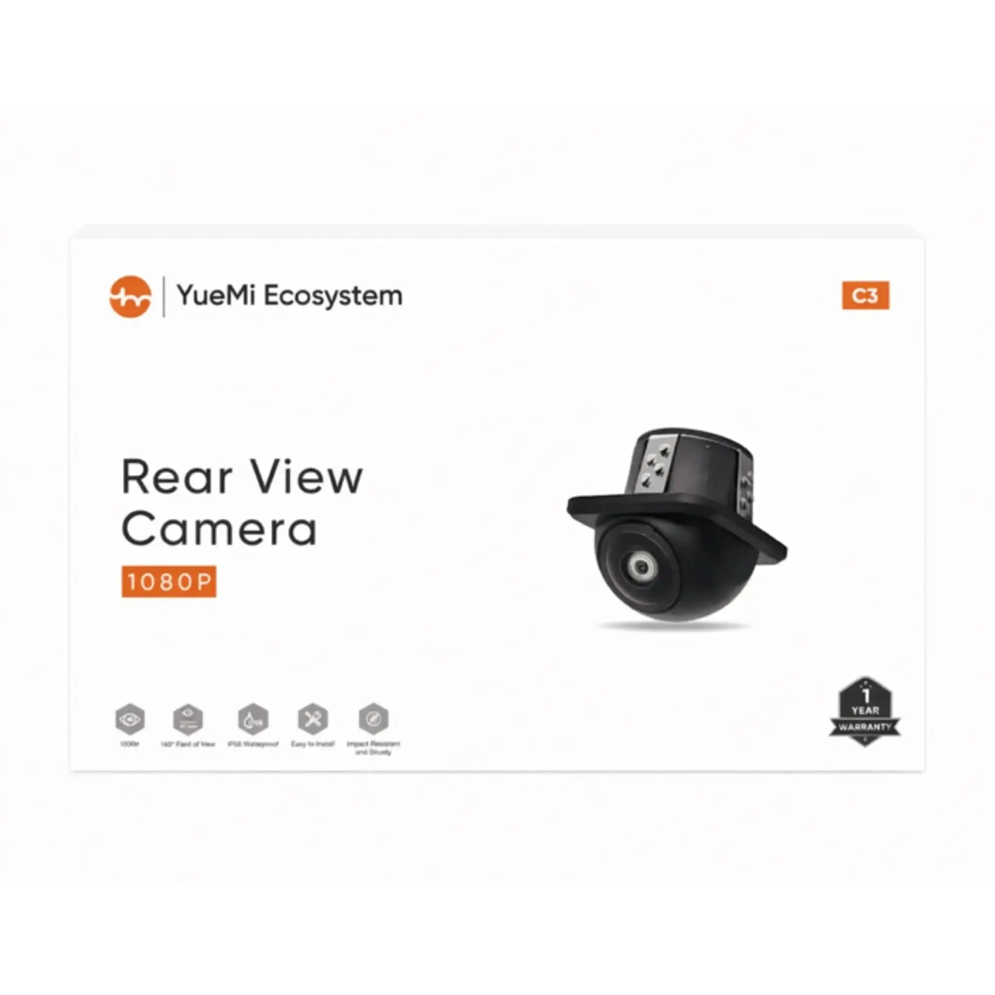 Yuemi C-3 1080P Dome-Style Rearview Camera with 160° Wide Angle & Night Vision YUEMI ECOSYSTEM