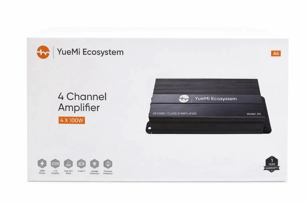 YueMi A4 4-Channel Class D 140W Car Amplifier YUEMI ECOSYSTEM