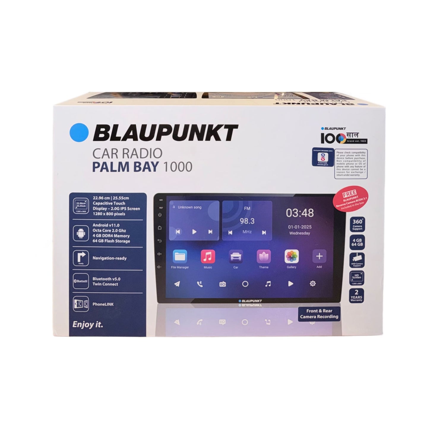 Blaupunkt Palm Bay 1000 Android stereo 4/64GB (Free AHD Reverse Camera)
