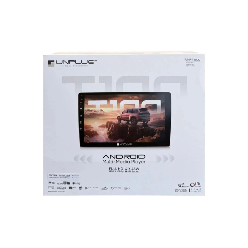 Unplug T100 Android stereo 2 GB Ram 64 GB Storage with Wireless CarPlay & Android Auto UNPLUG