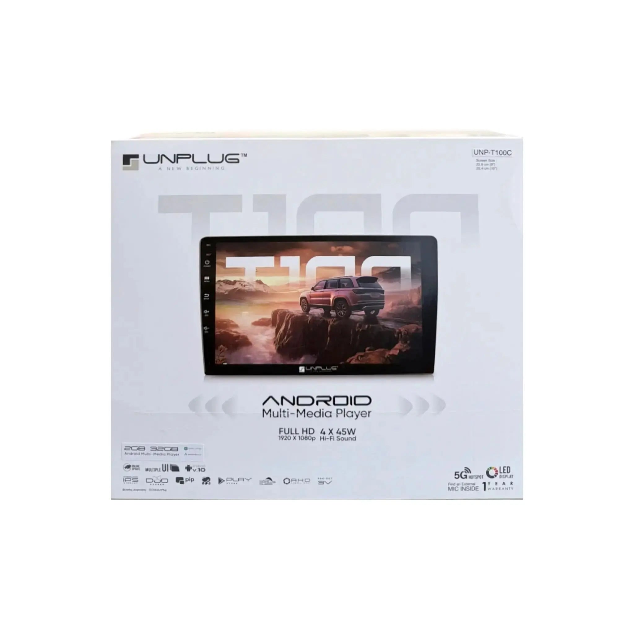 Unplug T100 Android stereo 2 GB Ram 64 GB Storage with Wireless CarPlay & Android Auto UNPLUG