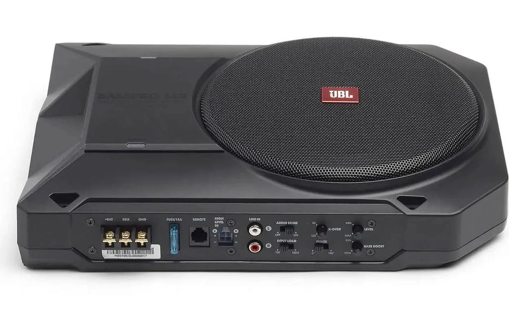 JBL Basspro SL2 8" Class D Compact Underseat Subwoofer with Bass Controller (125W RMS) - Sahiba Car