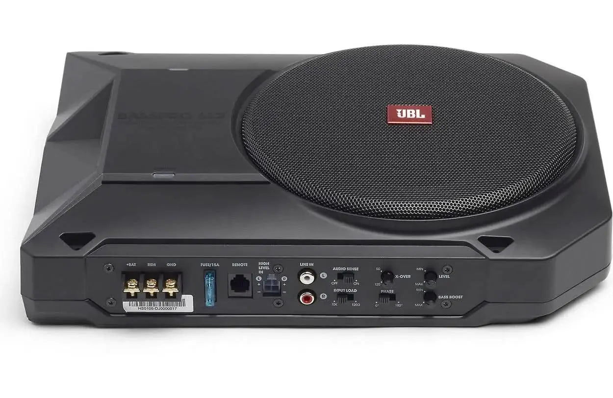JBL Basspro SL2 8" Class D Compact Underseat Subwoofer with Bass Controller (125W RMS) - Sahiba Car