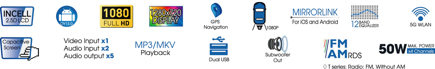 Onkyo X-QD1150 Pro Android Stereo with Direct CarPlay & Android Auto 2/32 GB (Free AHD Reverse Camera) - Sahiba Car